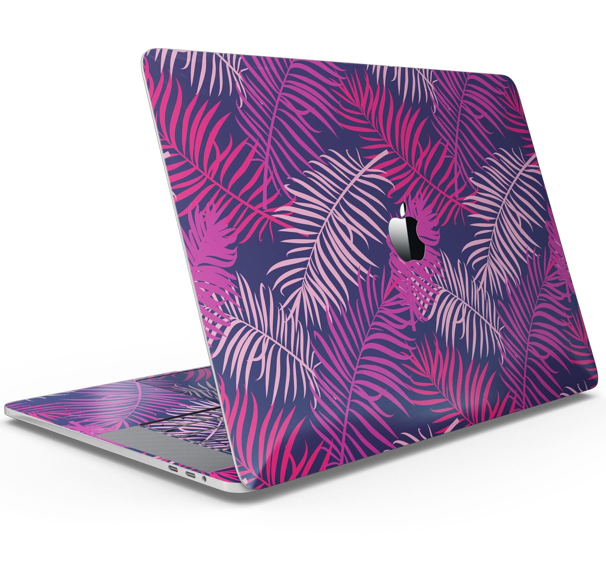 Purple Tropical Skin Decal Wrap Kit for Apple MacBook, showcasing vibrant colors and a sleek design.