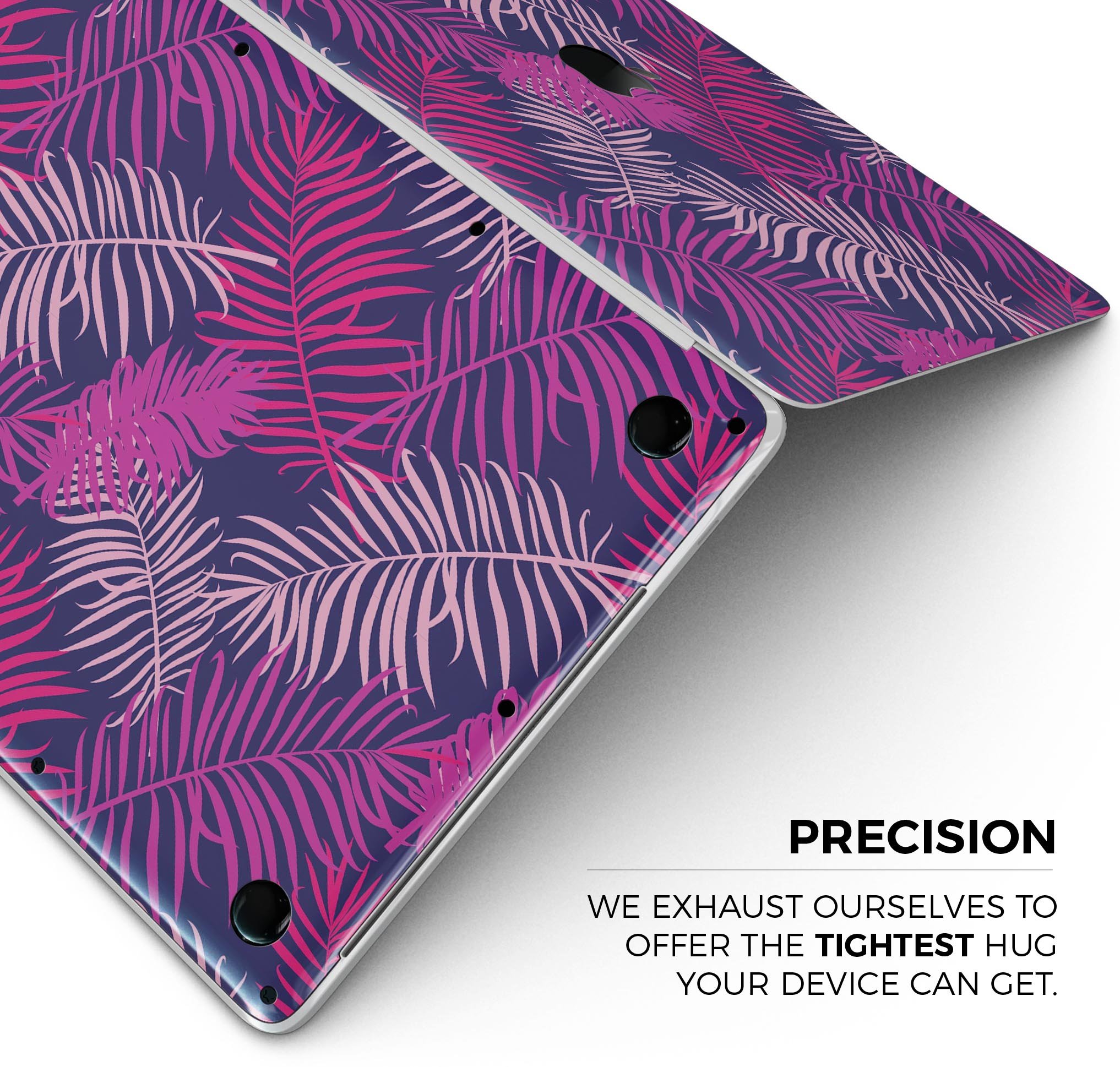 Purple Tropical Skin Decal Wrap Kit for Apple MacBook, showcasing vibrant colors and a sleek design.