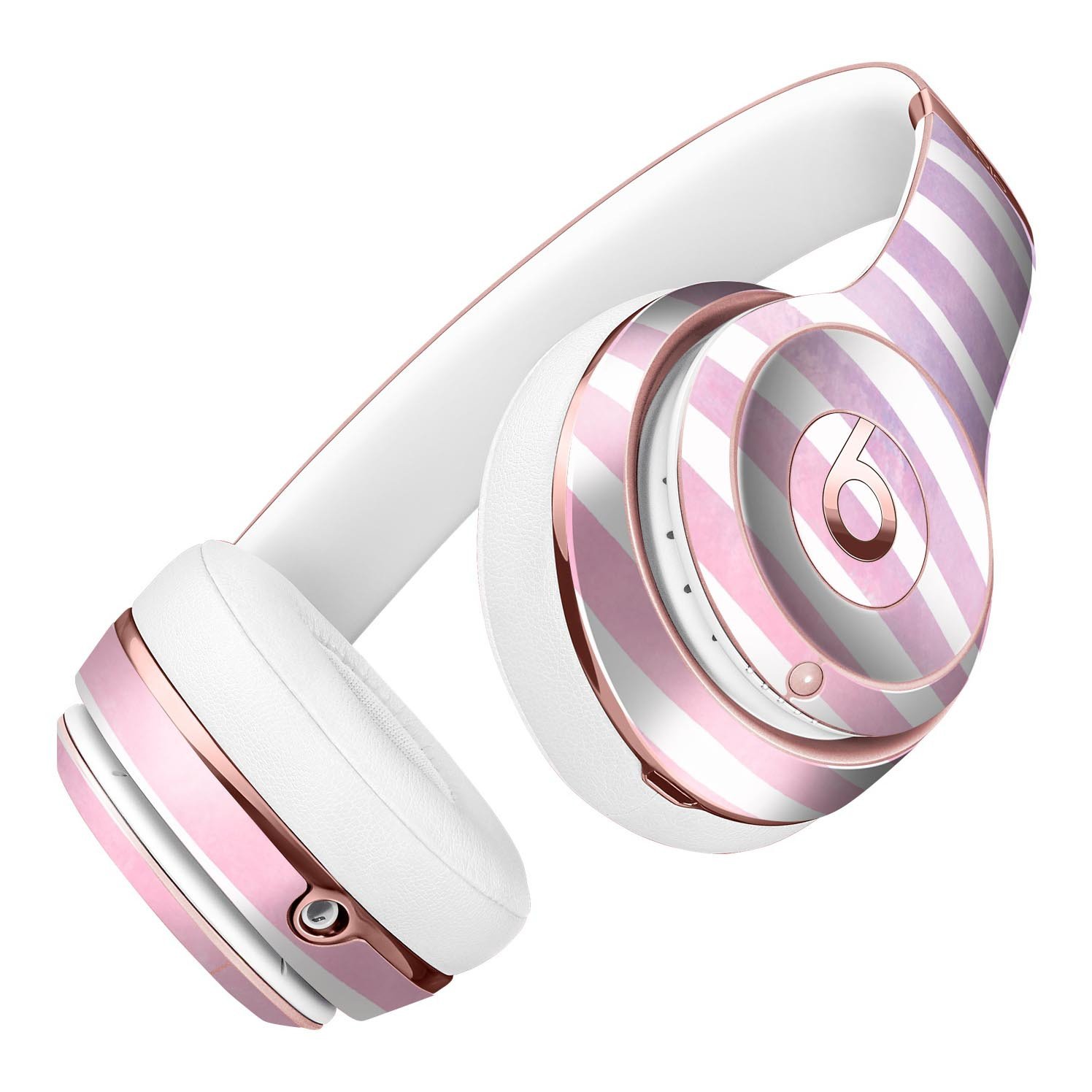 Purple WaterColor Ombre Stripes Full-Body Skin Kit for Beats by Dre Solo 3 Wireless Headphones, showcasing vibrant colors and sleek design.