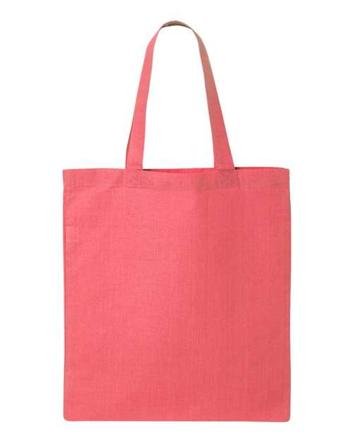 Q-tees Economical Tote Qtb made of 100% cotton with self-fabric handles, ideal for shopping and everyday use.