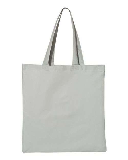 Q-tees Economical Tote Qtb made of 100% cotton with self-fabric handles, ideal for shopping and everyday use.