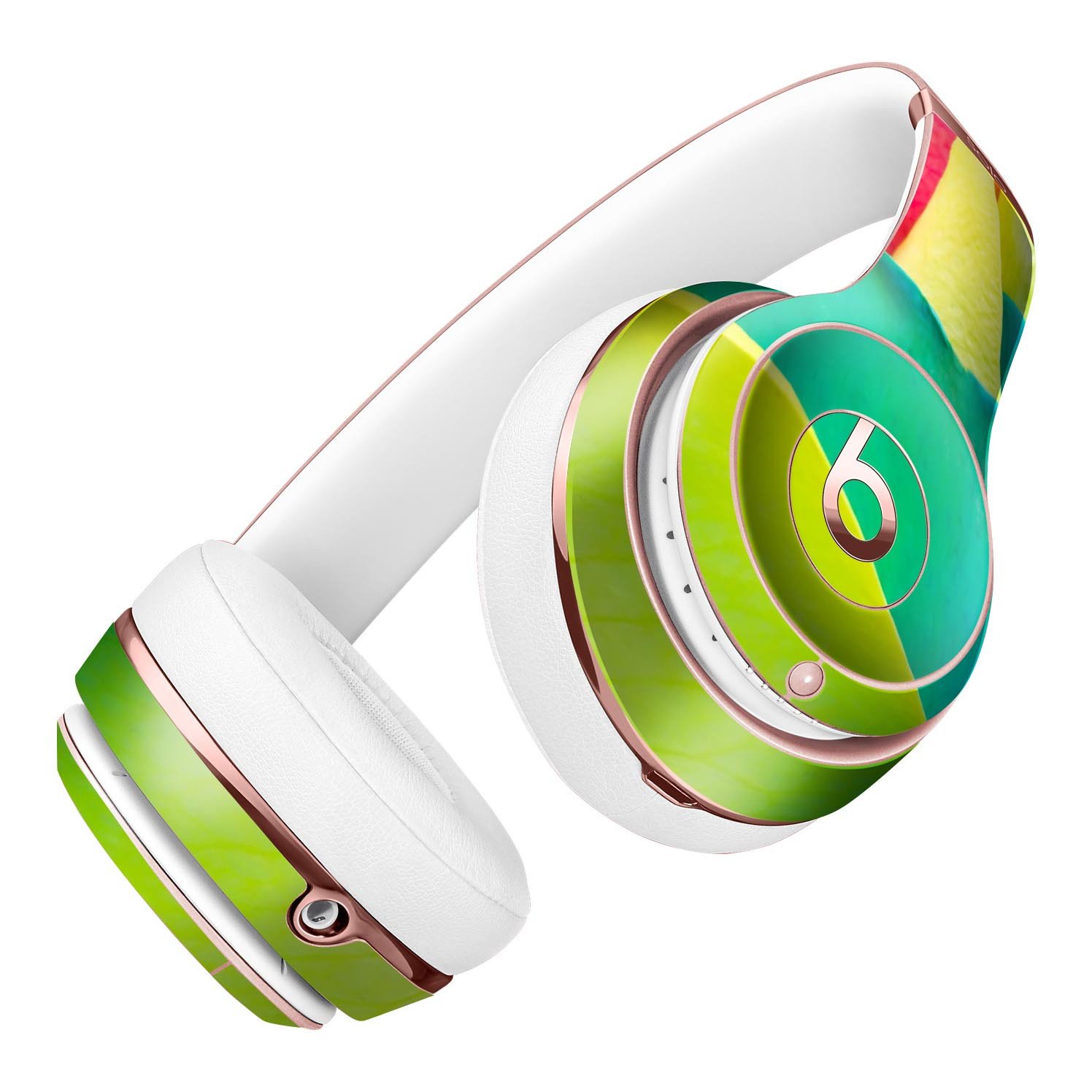 Rainbow Dyed Rose V4 Full-Body Skin Kit for Beats by Dre Solo 3, showcasing vibrant colors and a sleek design.