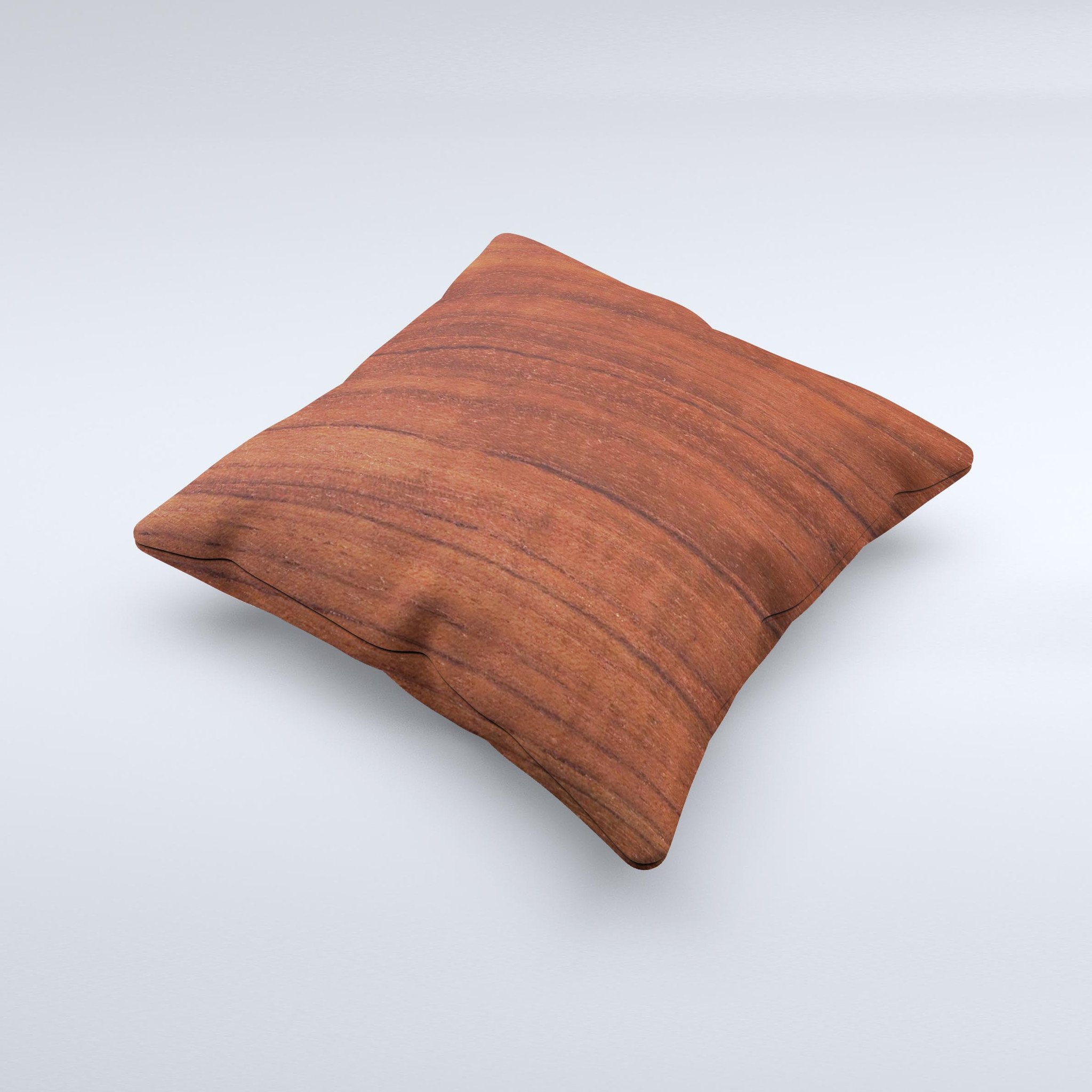 Handcrafted Raw Wood Grain Texture Ink-Fuzed Decorative Throw Pillow with high thread count fabric and unique design.