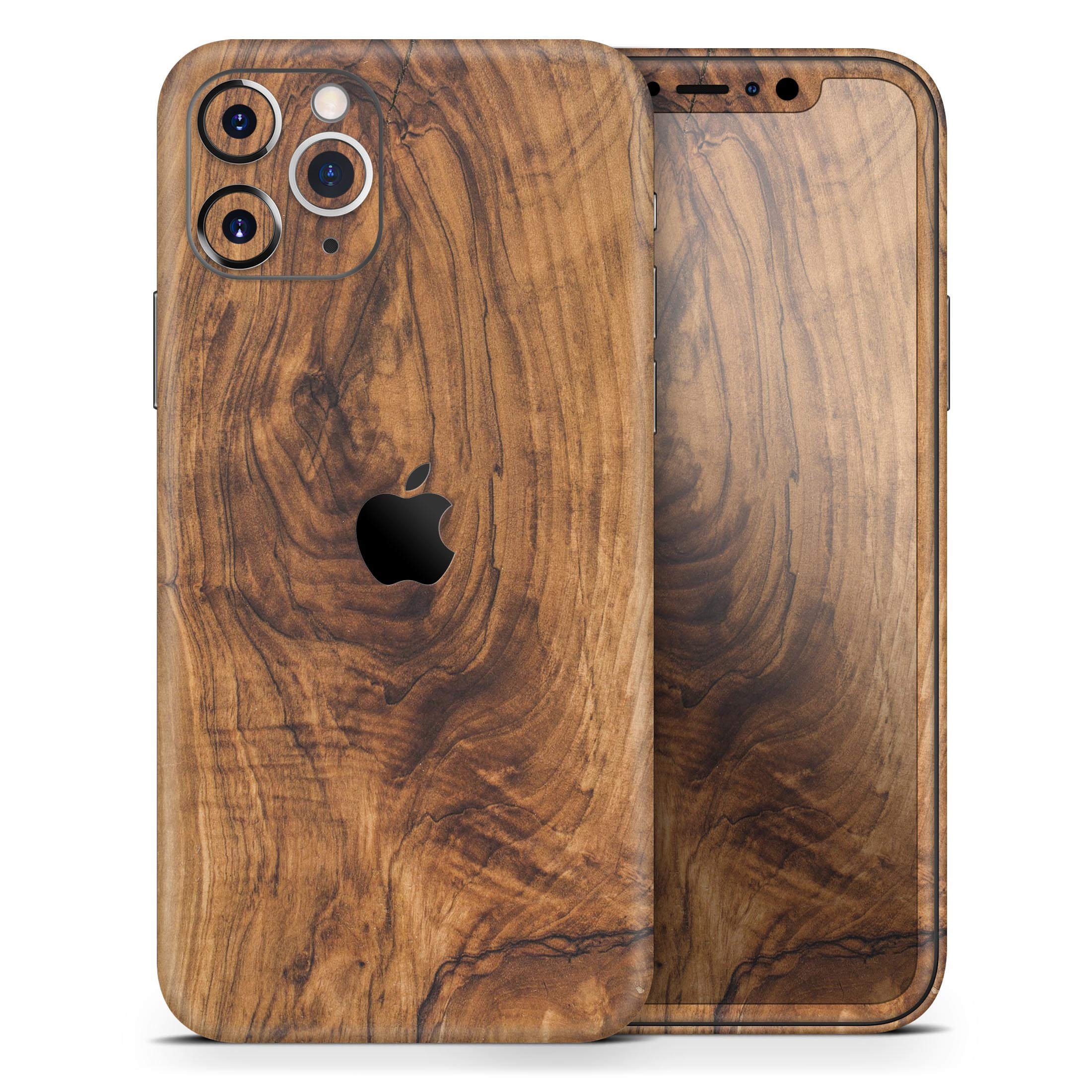 Raw Wood Planks V11 Skin-Kit for Apple iPhone 14, showcasing a stylish wood design with a premium vinyl finish.