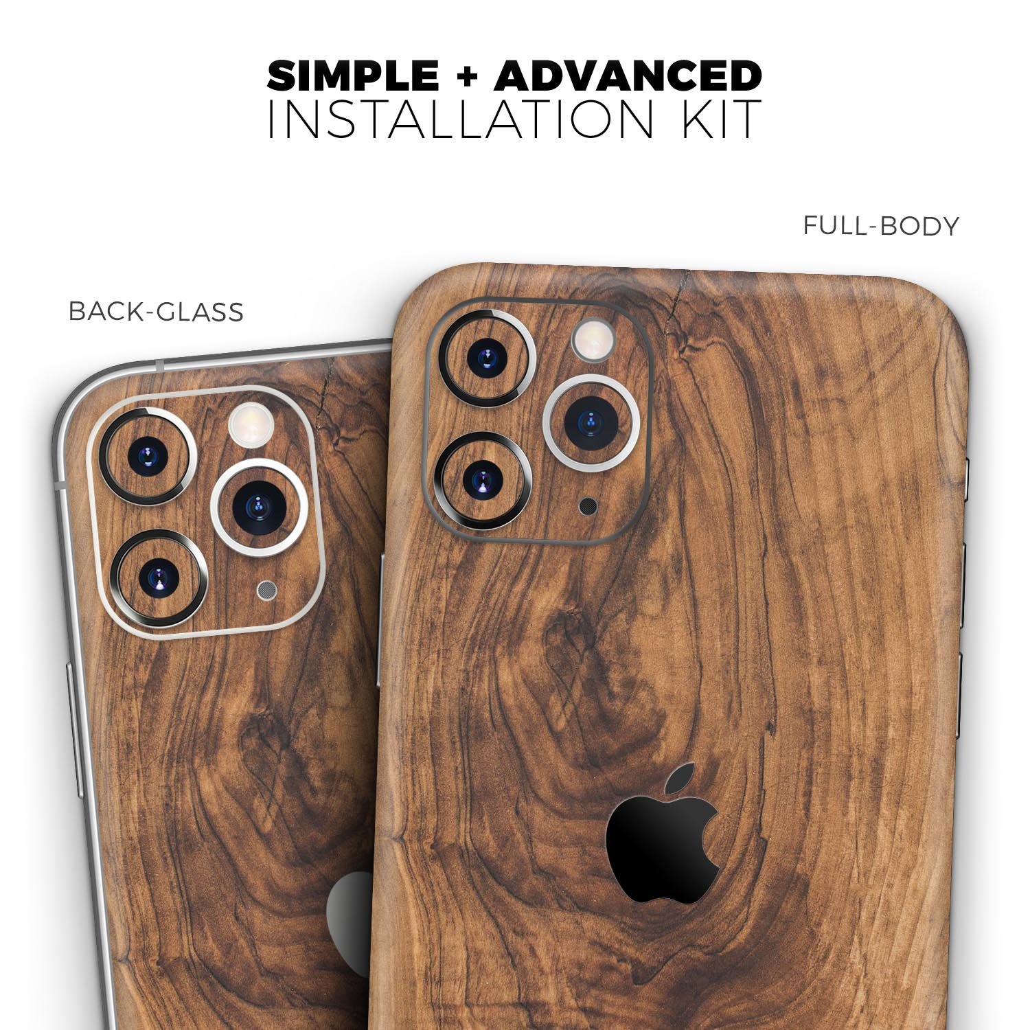 Raw Wood Planks V11 Skin-Kit for Apple iPhone 14, showcasing a stylish wood design with a premium vinyl finish.