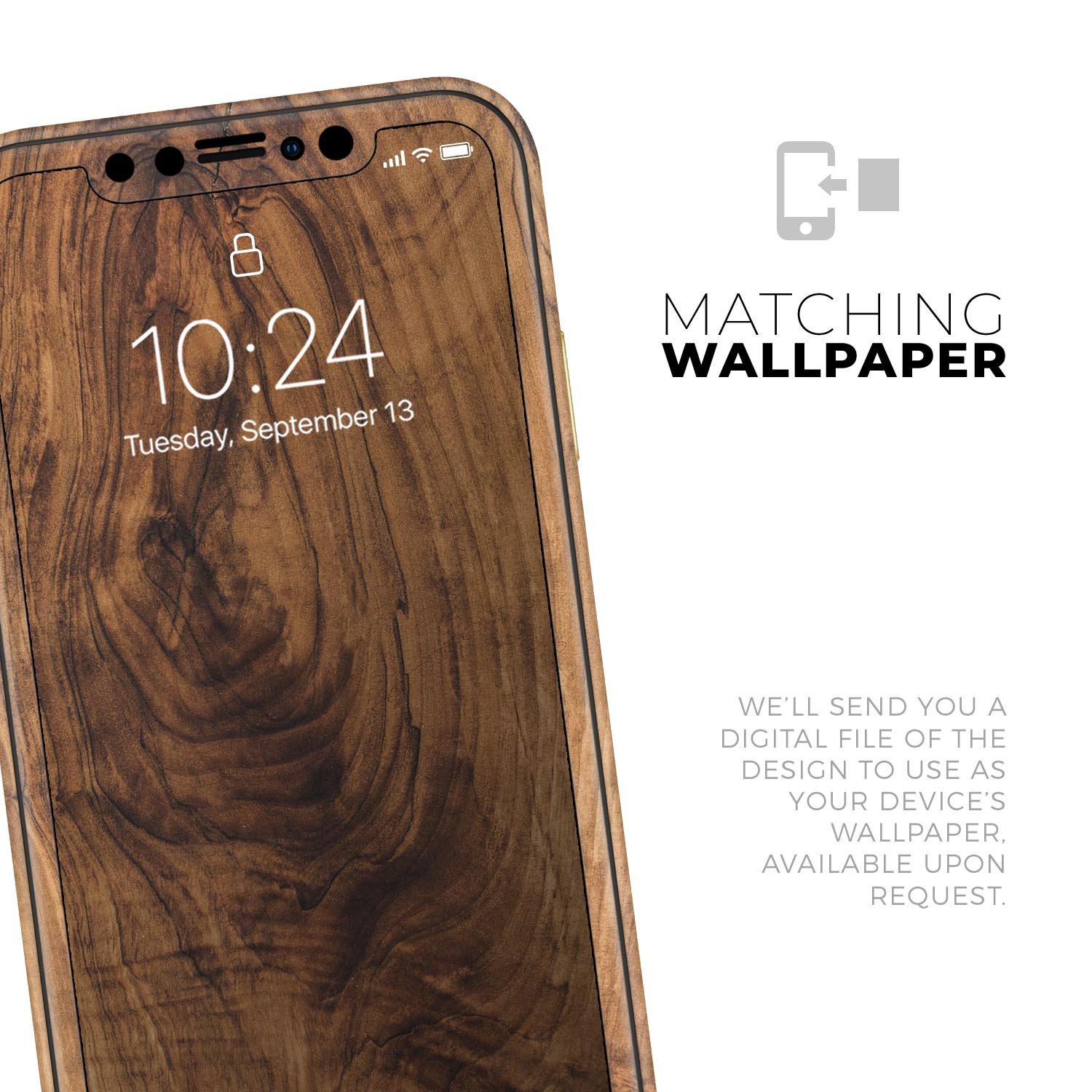 Raw Wood Planks V11 Skin-Kit for Apple iPhone 14, showcasing a stylish wood design with a premium vinyl finish.