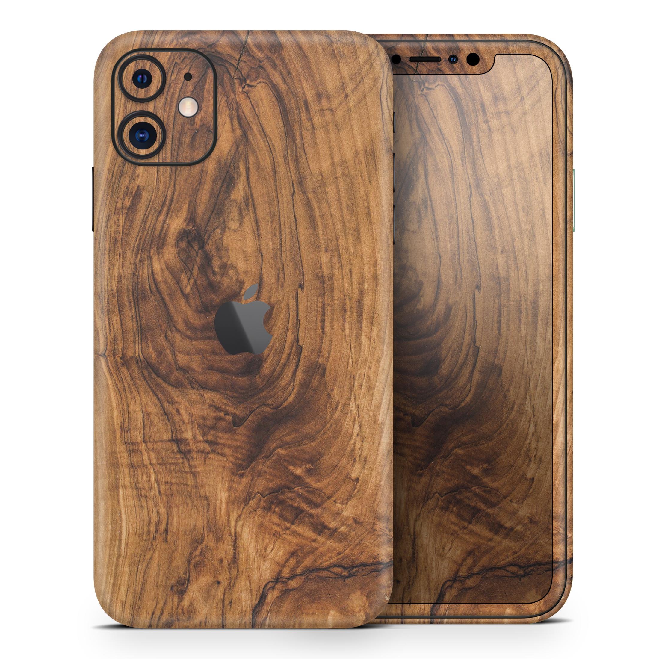 Raw Wood Planks V11 Skin-Kit for Apple iPhone 14, showcasing a stylish wood design with a premium vinyl finish.