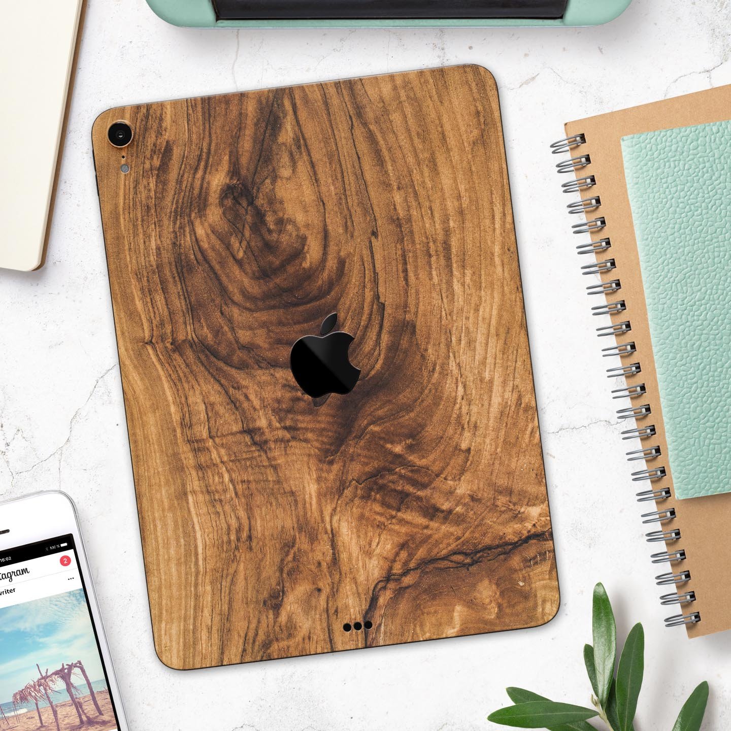 Raw Wood Planks V11 skin decal for Apple iPad Pro, showcasing a natural wood texture design with a premium finish.