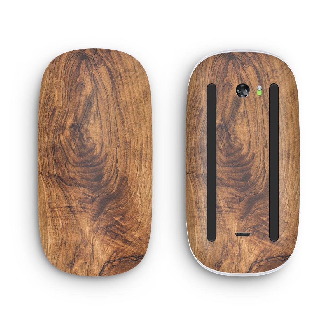 Raw Wood Planks V11 skin decal wrap kit for Apple Magic Mouse, showcasing a stylish wood design that fits snugly and offers protection.