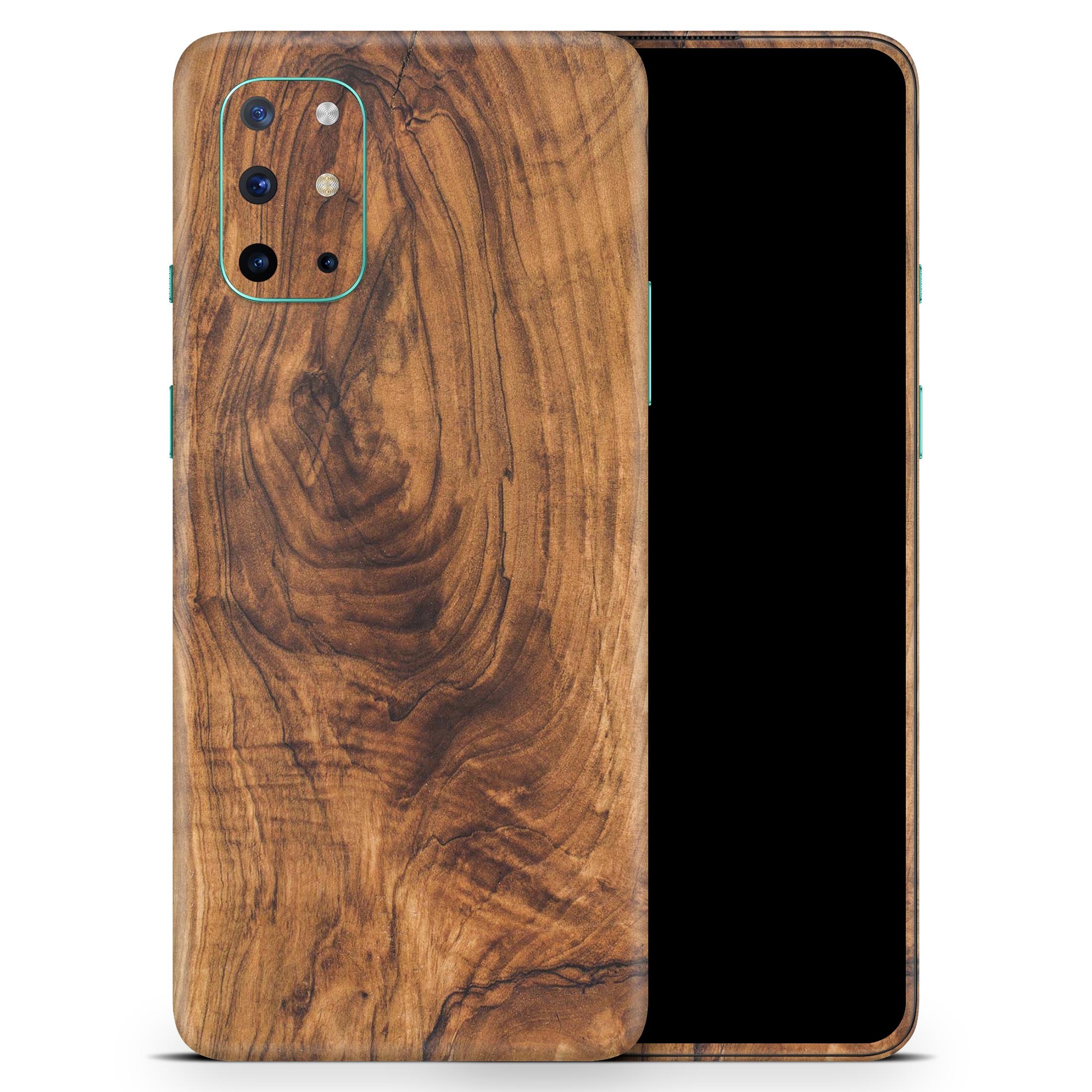 Raw Wood Planks V11 skin decal wrap kit for OnePlus phones, showcasing a stylish wood design that fits snugly on the device.