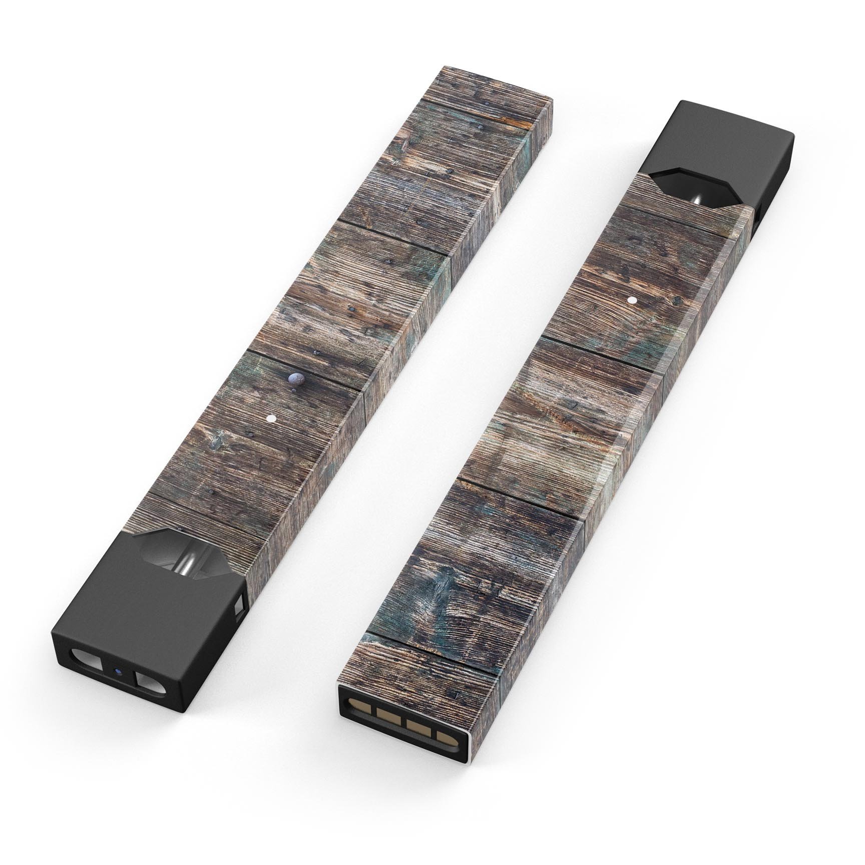 Raw Wood Planks V1 skin-wrap sticker designed for JUUL vaping device, showcasing a wood texture and premium finish.