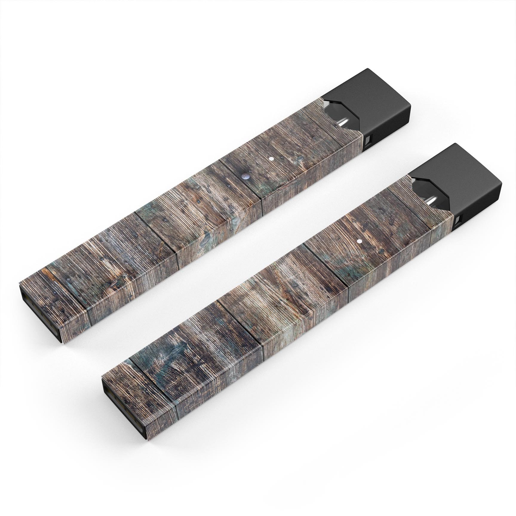 Raw Wood Planks V1 skin-wrap sticker designed for JUUL vaping device, showcasing a wood texture and premium finish.