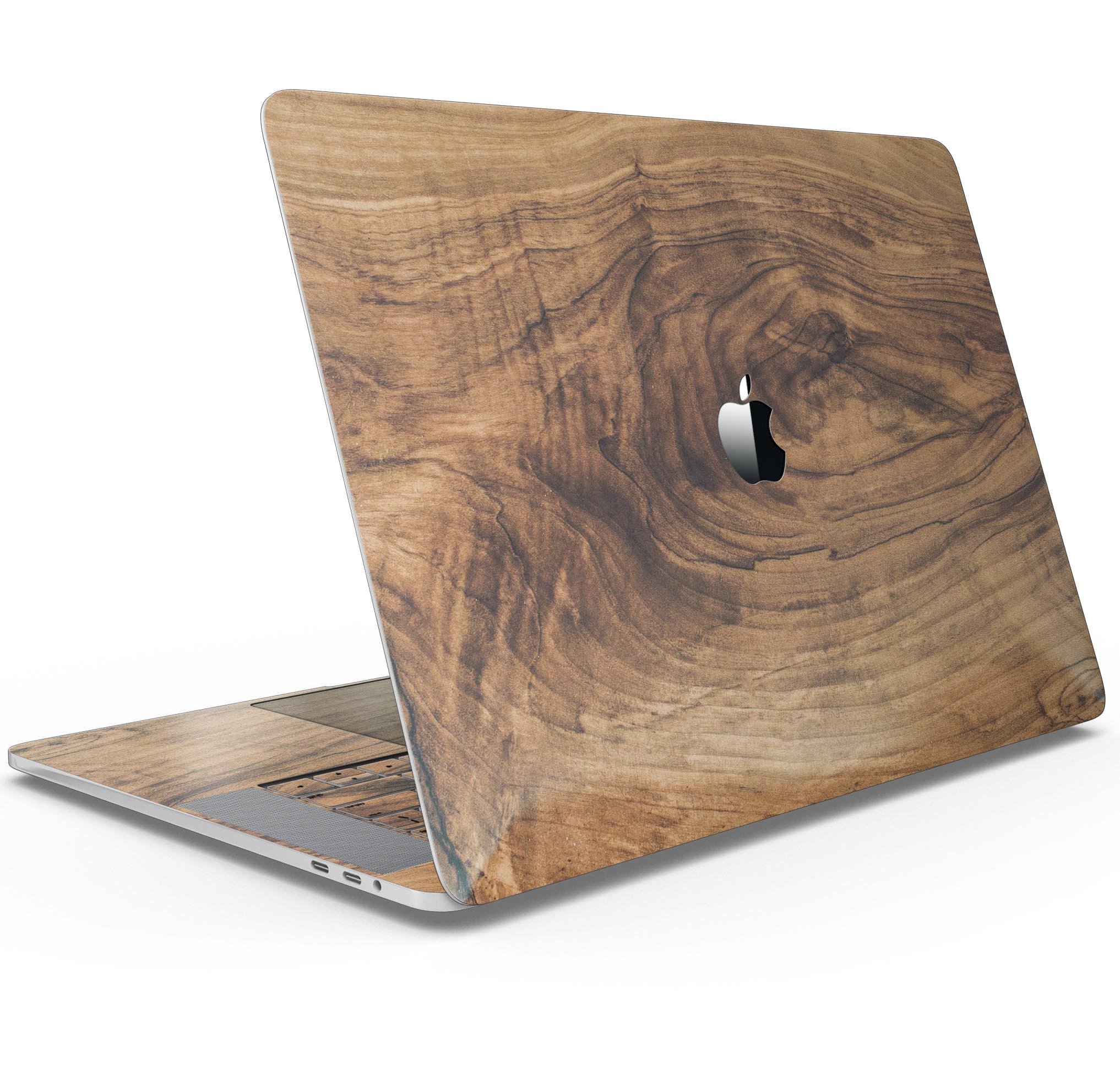 Raw Wood Planks V11 skin decal wrap kit for MacBook, showcasing a natural wood design with a smooth finish.