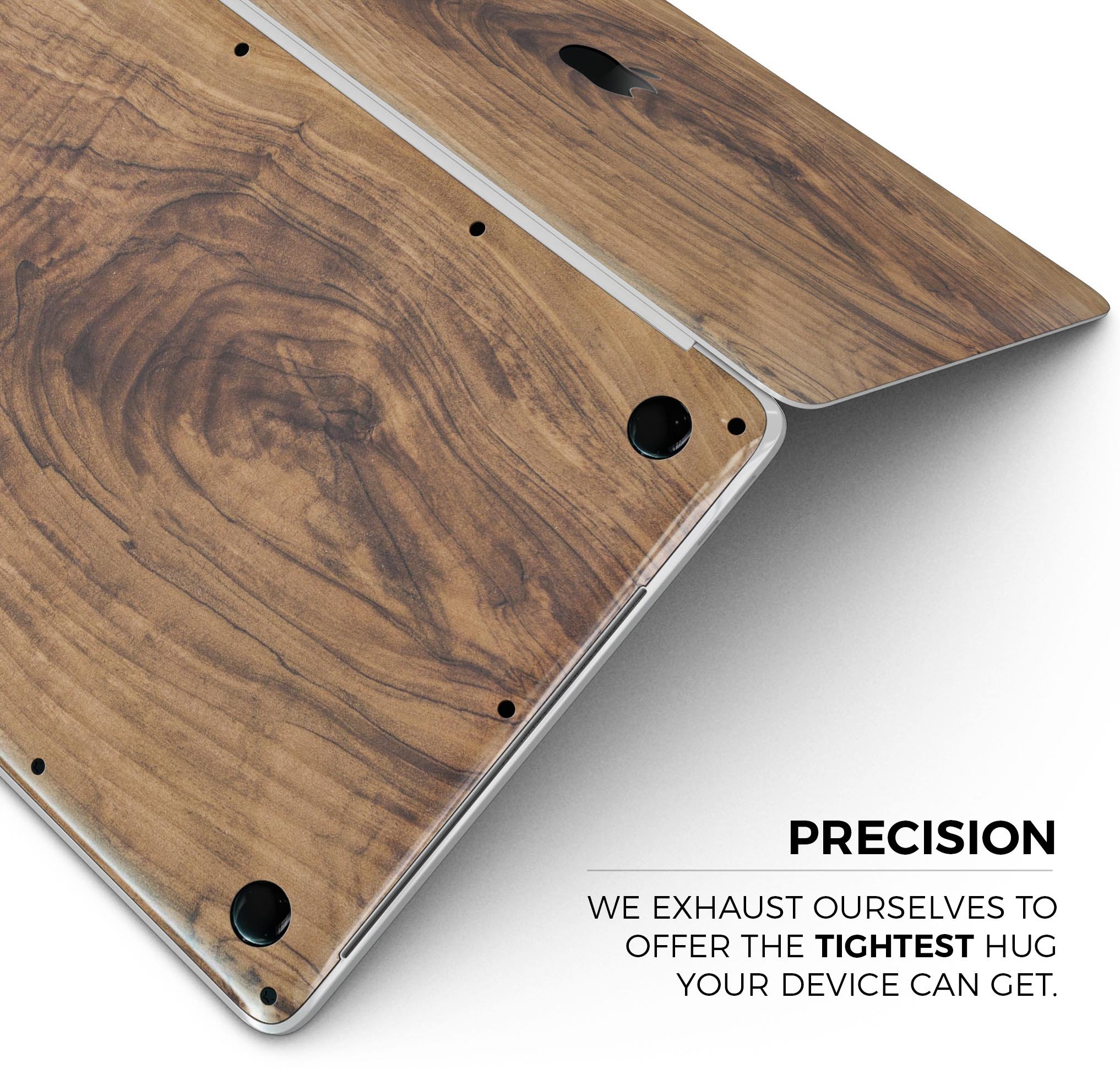 Raw Wood Planks V11 skin decal wrap kit for MacBook, showcasing a natural wood design with a smooth finish.