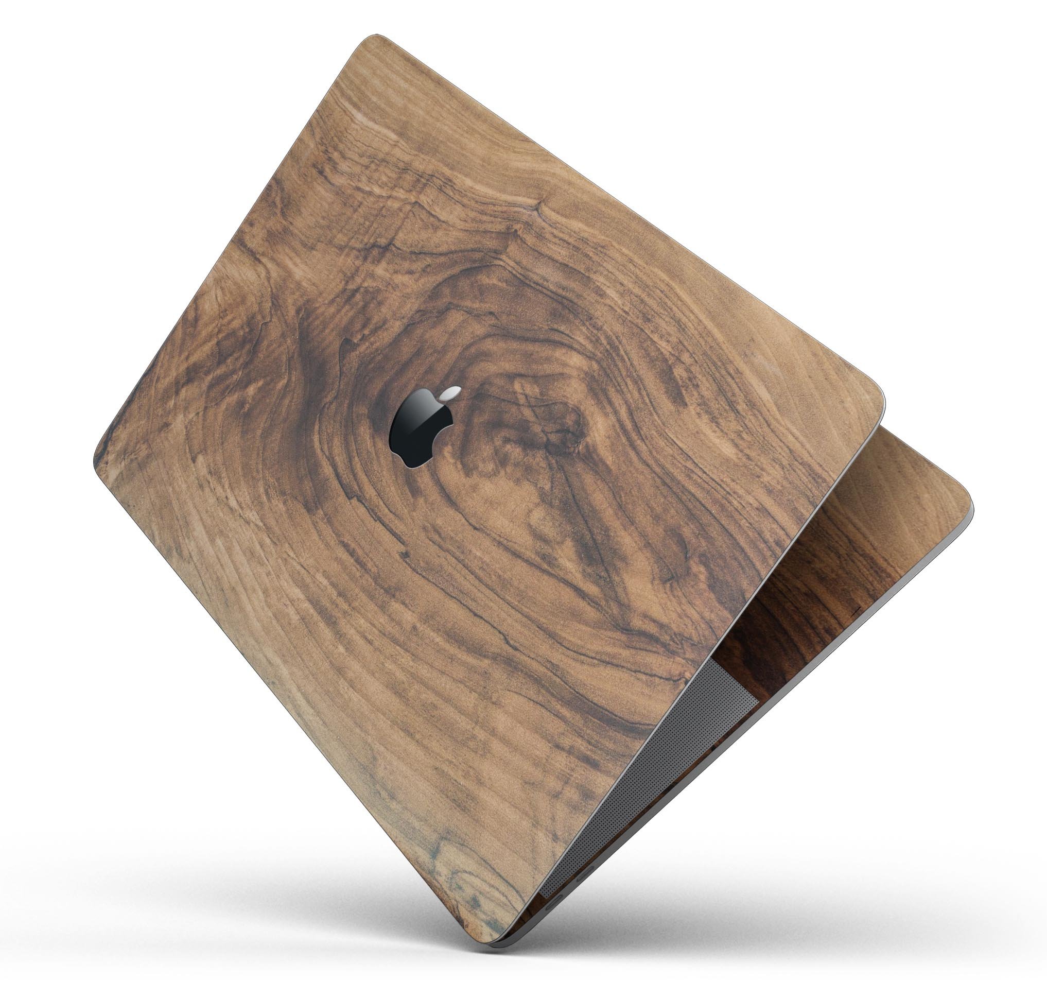 Raw Wood Planks V11 skin decal wrap kit for MacBook, showcasing a natural wood design with a smooth finish.