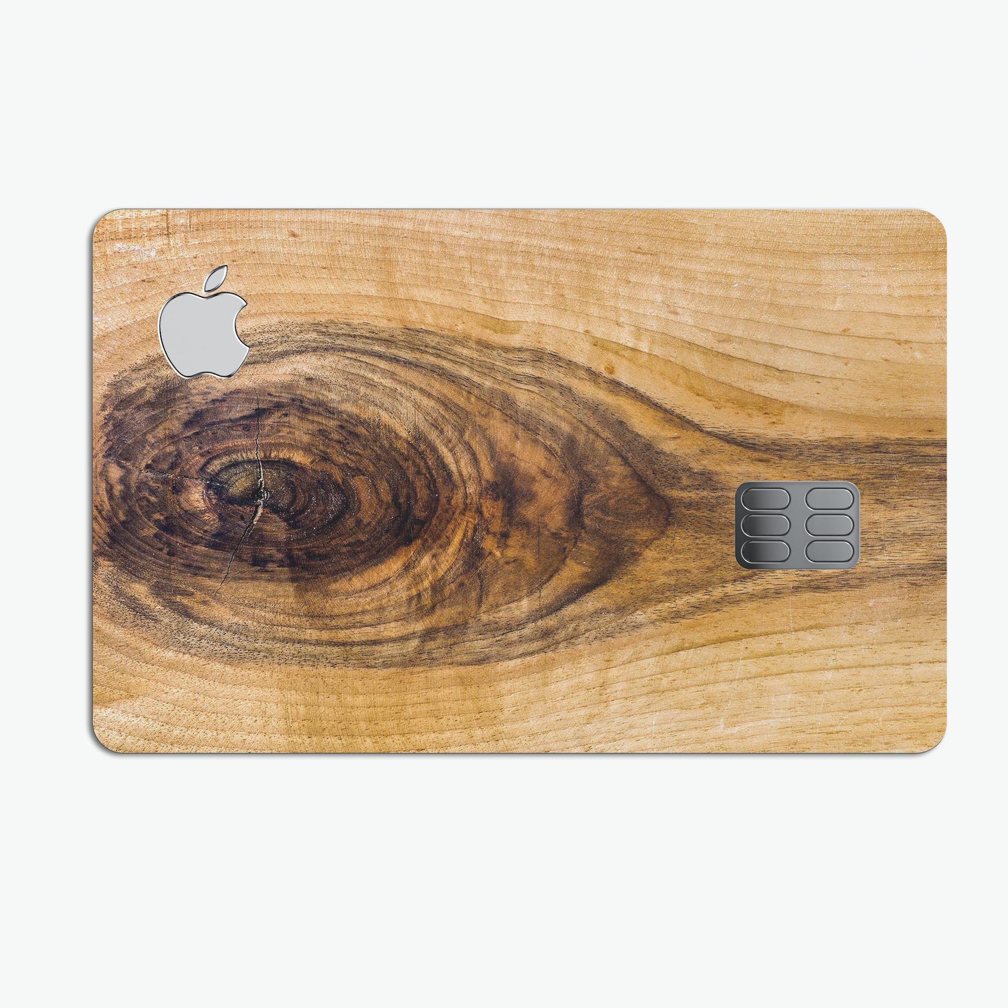 Raw Wood Planks V10 skin kit for Apple Card, showcasing premium vinyl design and finishes.