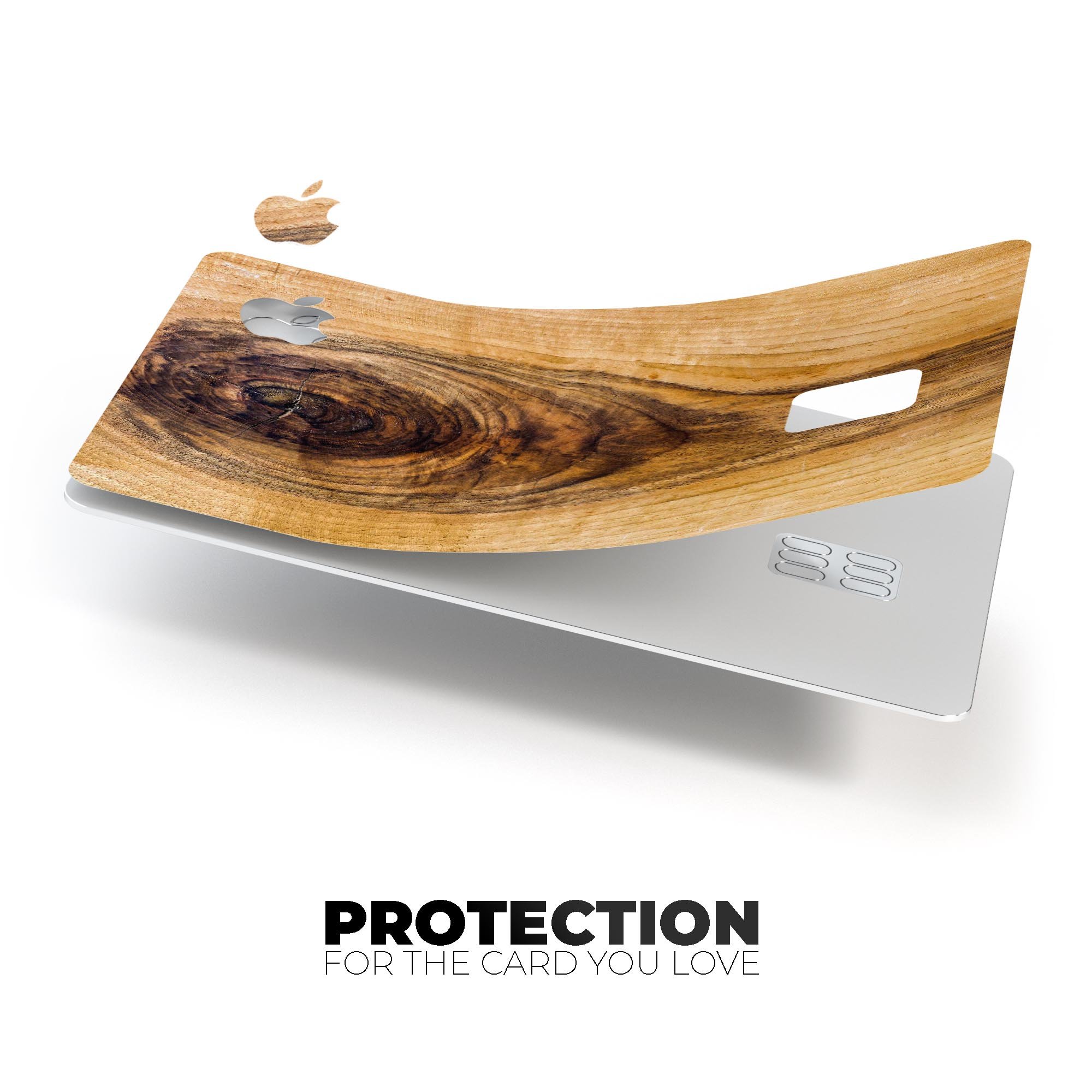 Raw Wood Planks V10 skin kit for Apple Card, showcasing premium vinyl design and finishes.