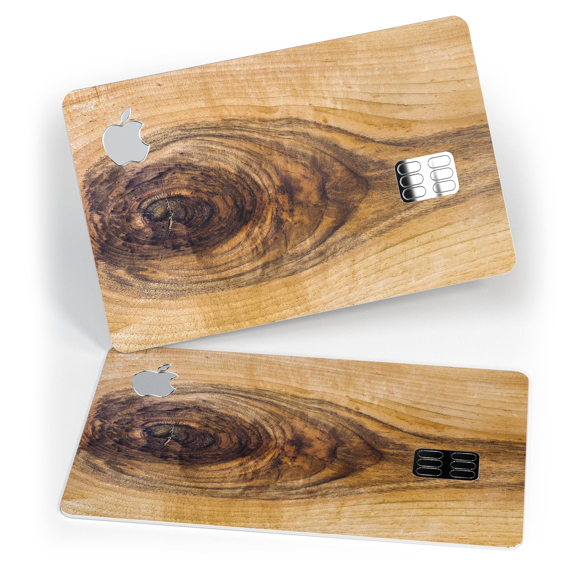 Raw Wood Planks V10 skin kit for Apple Card, showcasing premium vinyl design and finishes.