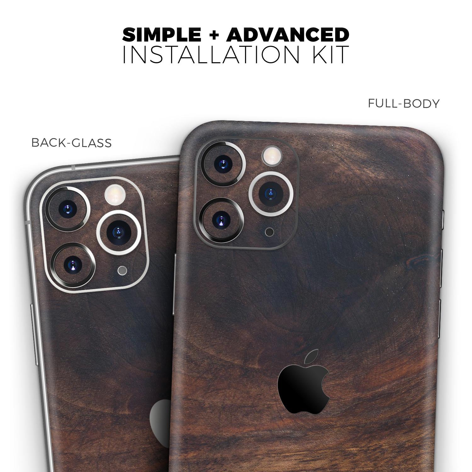 Raw Wood Planks V13 skin for Apple iPhone 14, showcasing a stylish wood grain design.