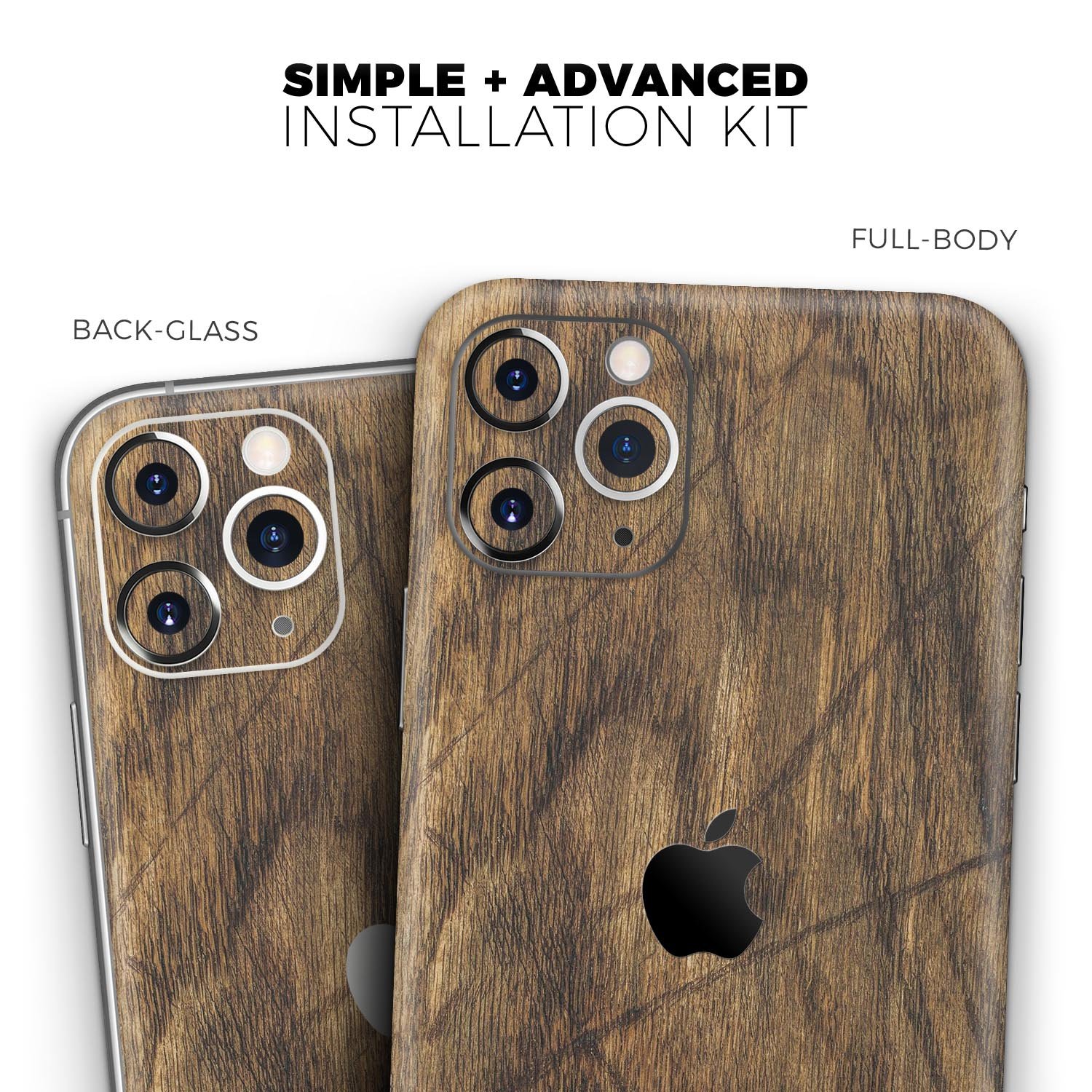 Raw Wood Planks V3 skin for Apple iPhone 14, showcasing a stylish wood grain design.