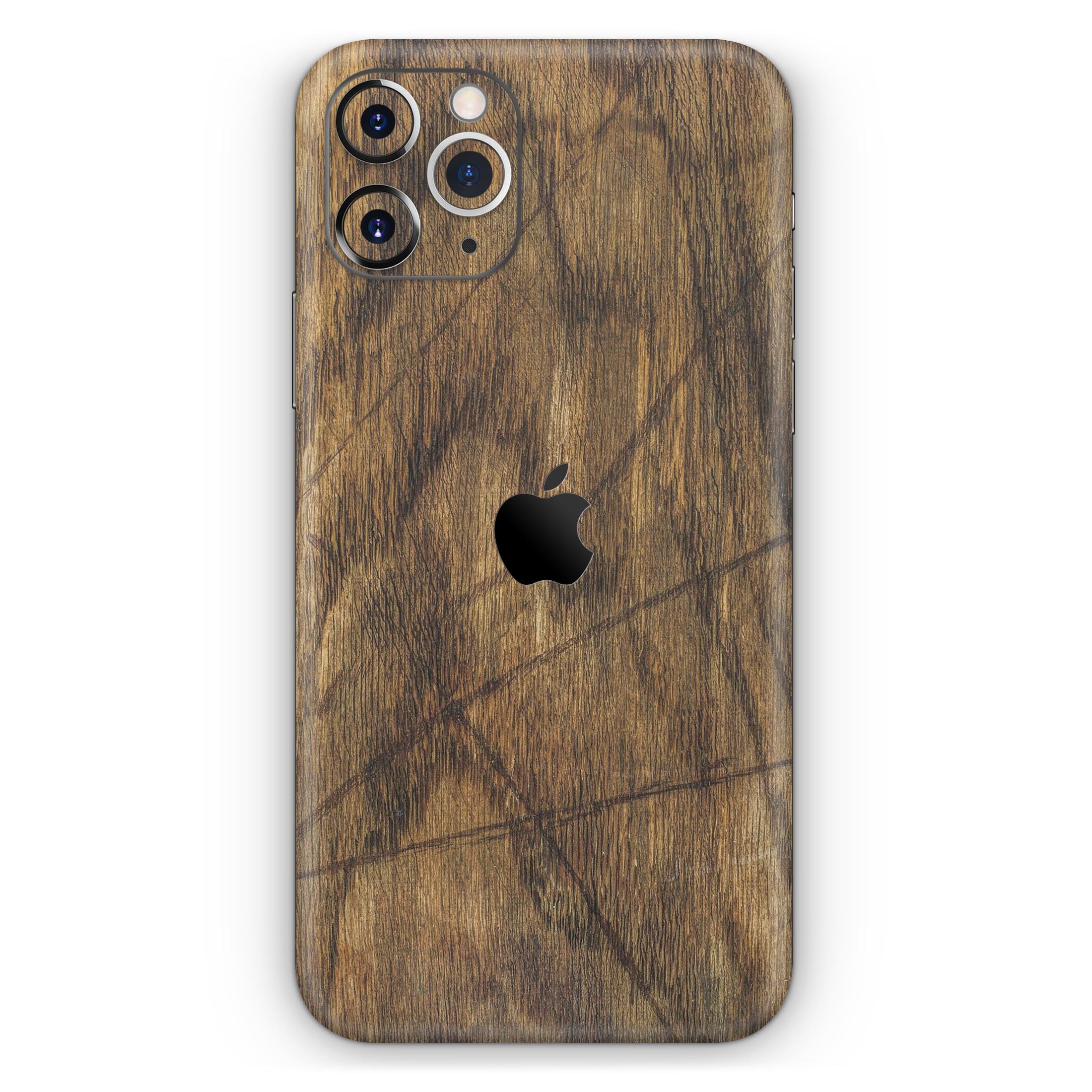 Raw Wood Planks V3 skin for Apple iPhone 14, showcasing a stylish wood grain design.