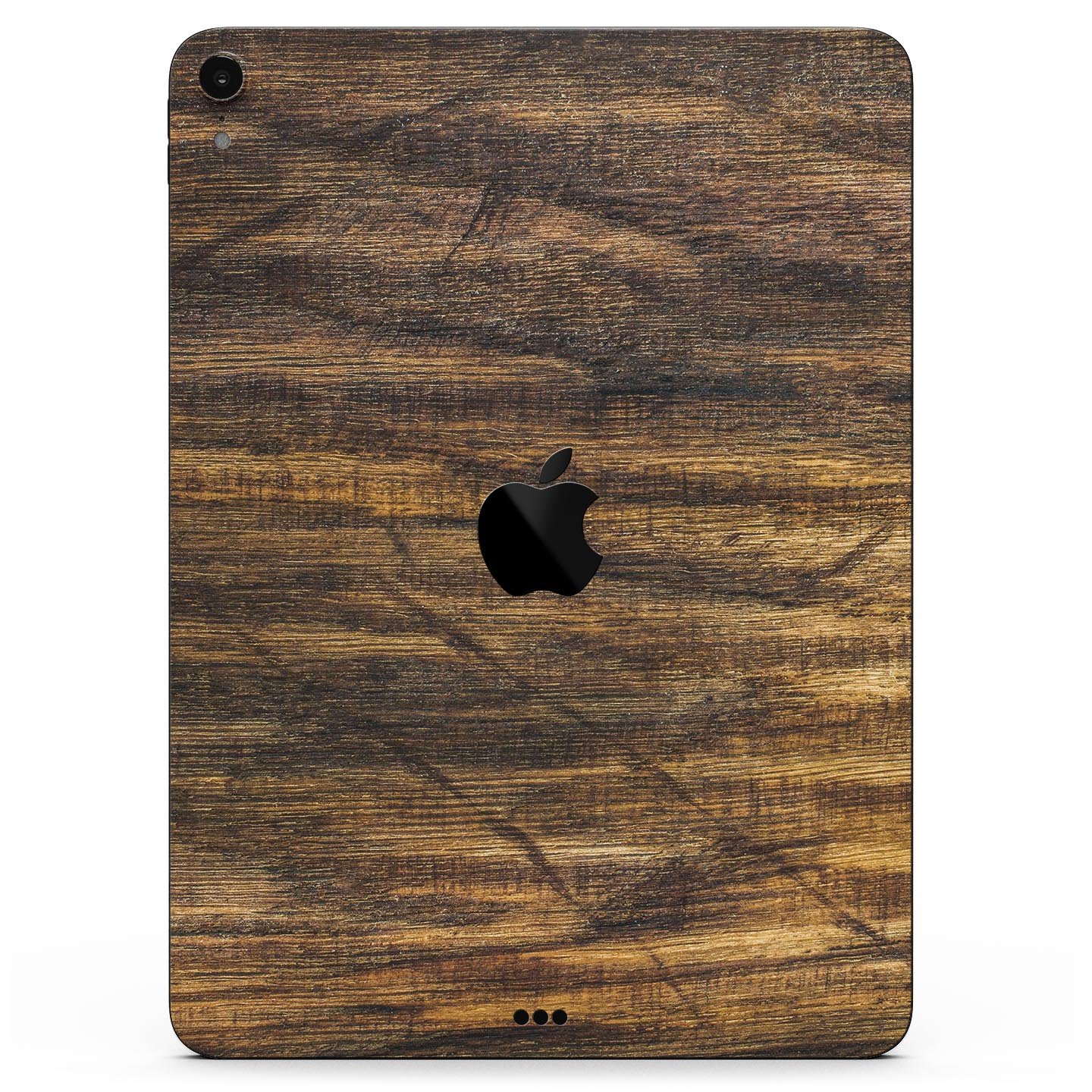 Raw Wood Planks V4 skin decal for Apple iPad Pro, showcasing a rustic wood design with ultra-thin protection.