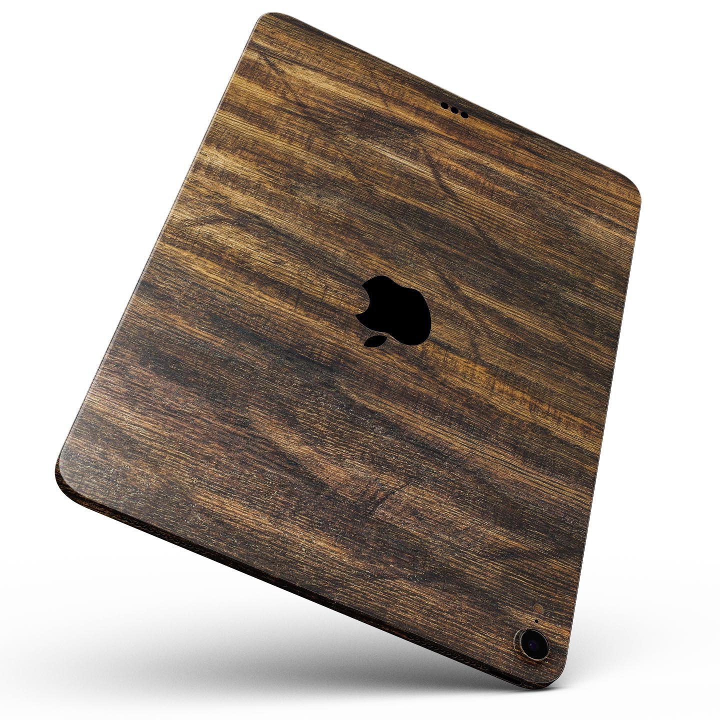 Raw Wood Planks V4 skin decal for Apple iPad Pro, showcasing a rustic wood design with ultra-thin protection.