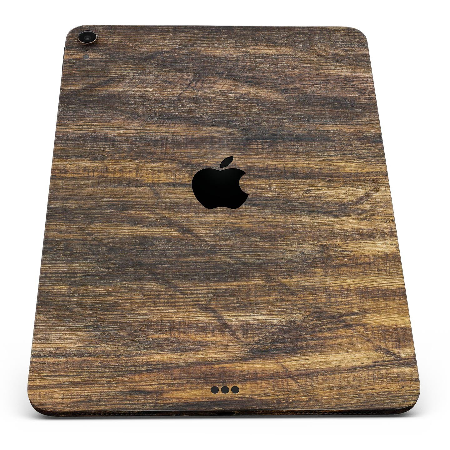 Raw Wood Planks V4 skin decal for Apple iPad Pro, showcasing a rustic wood design with ultra-thin protection.