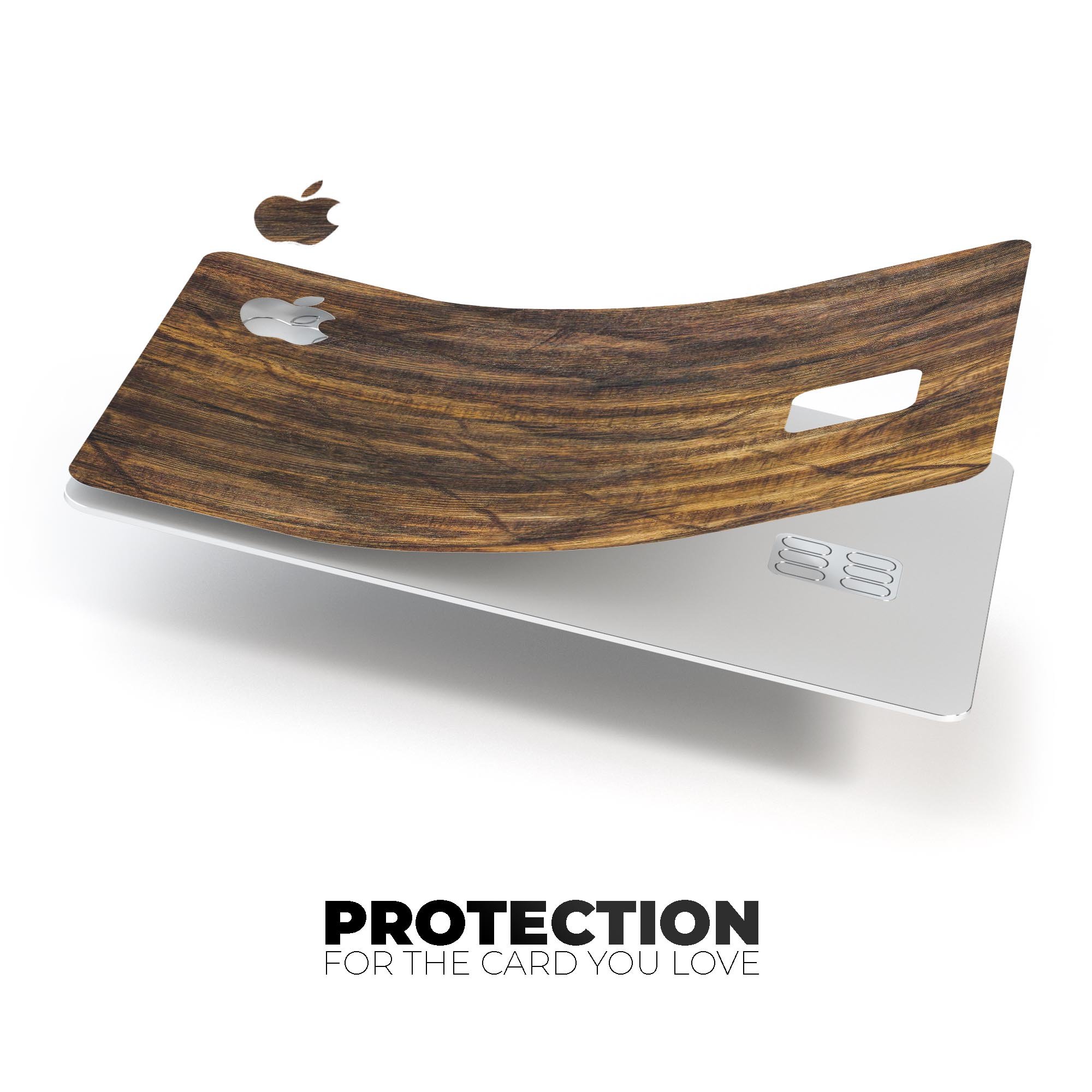 Raw Wood Planks V4 skin kit for Apple Card, showcasing premium vinyl design and finishes.