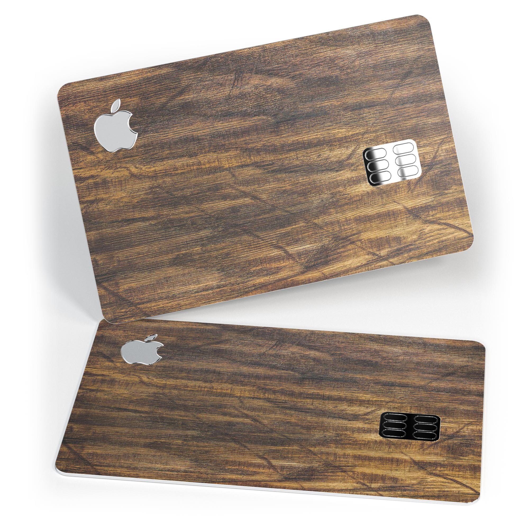 Raw Wood Planks V4 skin kit for Apple Card, showcasing premium vinyl design and finishes.