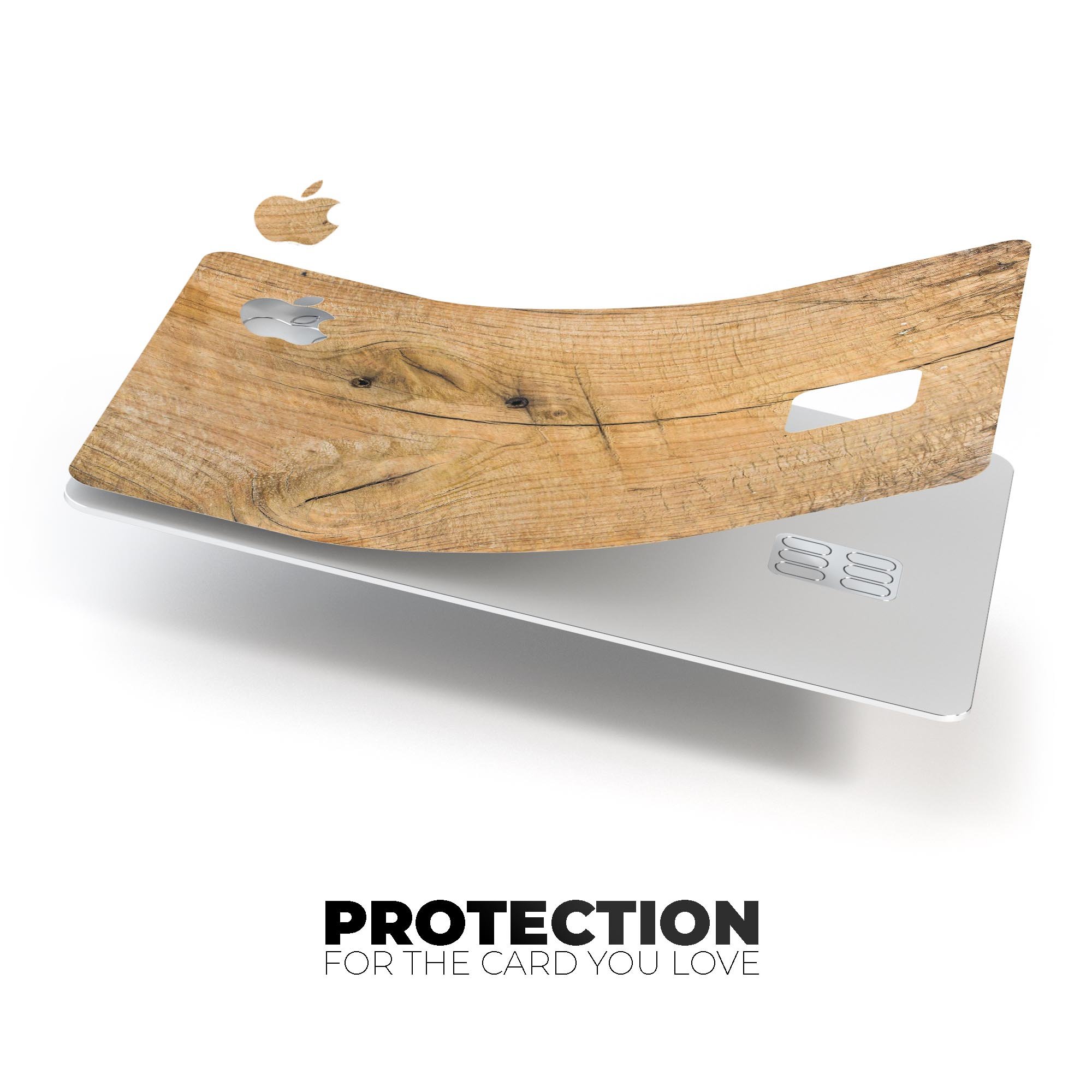 Raw Wood Planks V5 skin kit for Apple Card, showcasing premium vinyl design and finish options.