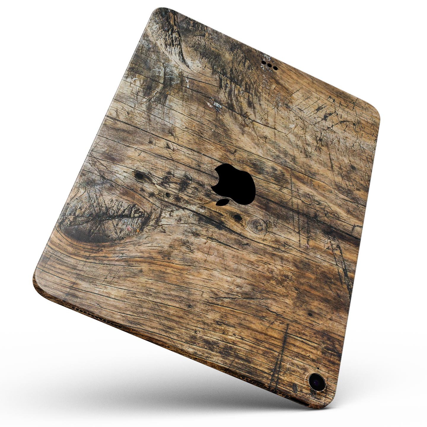 Raw Wood Planks V6 skin decal for Apple iPad Pro, showcasing a rustic wood design with a smooth finish.