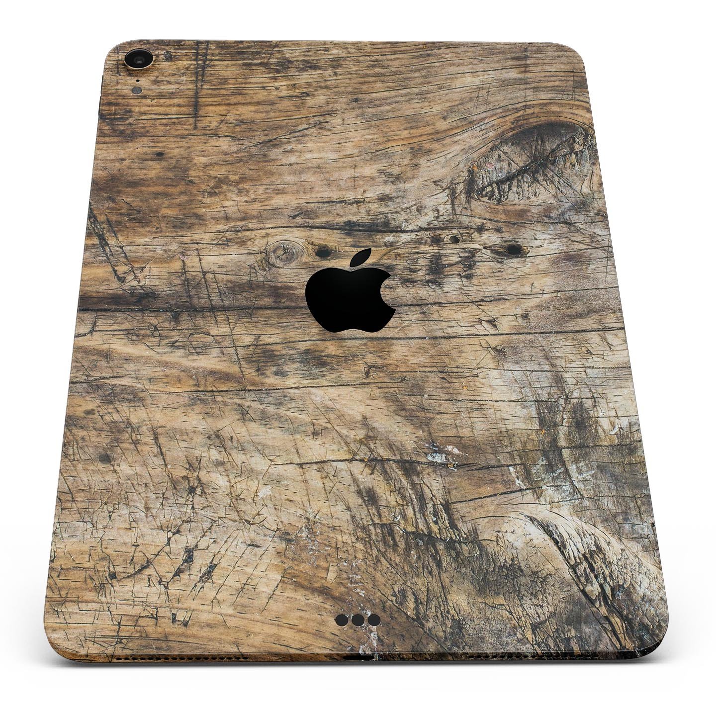 Raw Wood Planks V6 skin decal for Apple iPad Pro, showcasing a rustic wood design with a smooth finish.