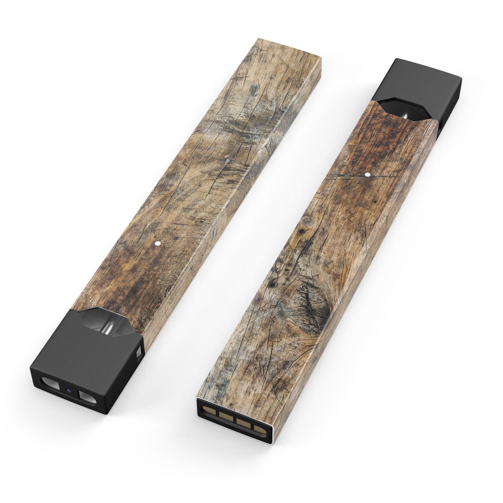 Raw Wood Planks V6 skin-wrap sticker designed for JUUL vaping device, showcasing a stylish wood design with protective features.