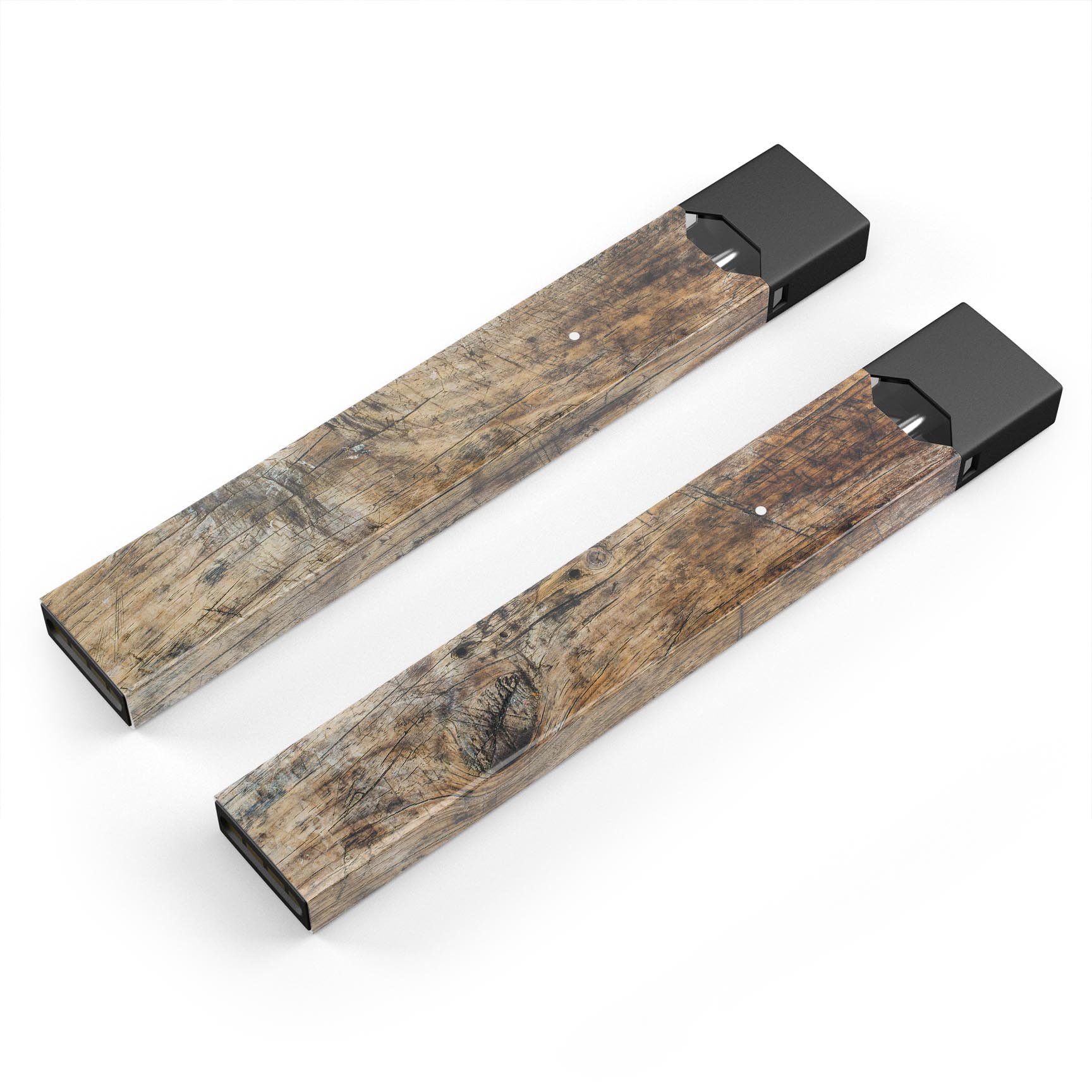 Raw Wood Planks V6 skin-wrap sticker designed for JUUL vaping device, showcasing a stylish wood design with protective features.