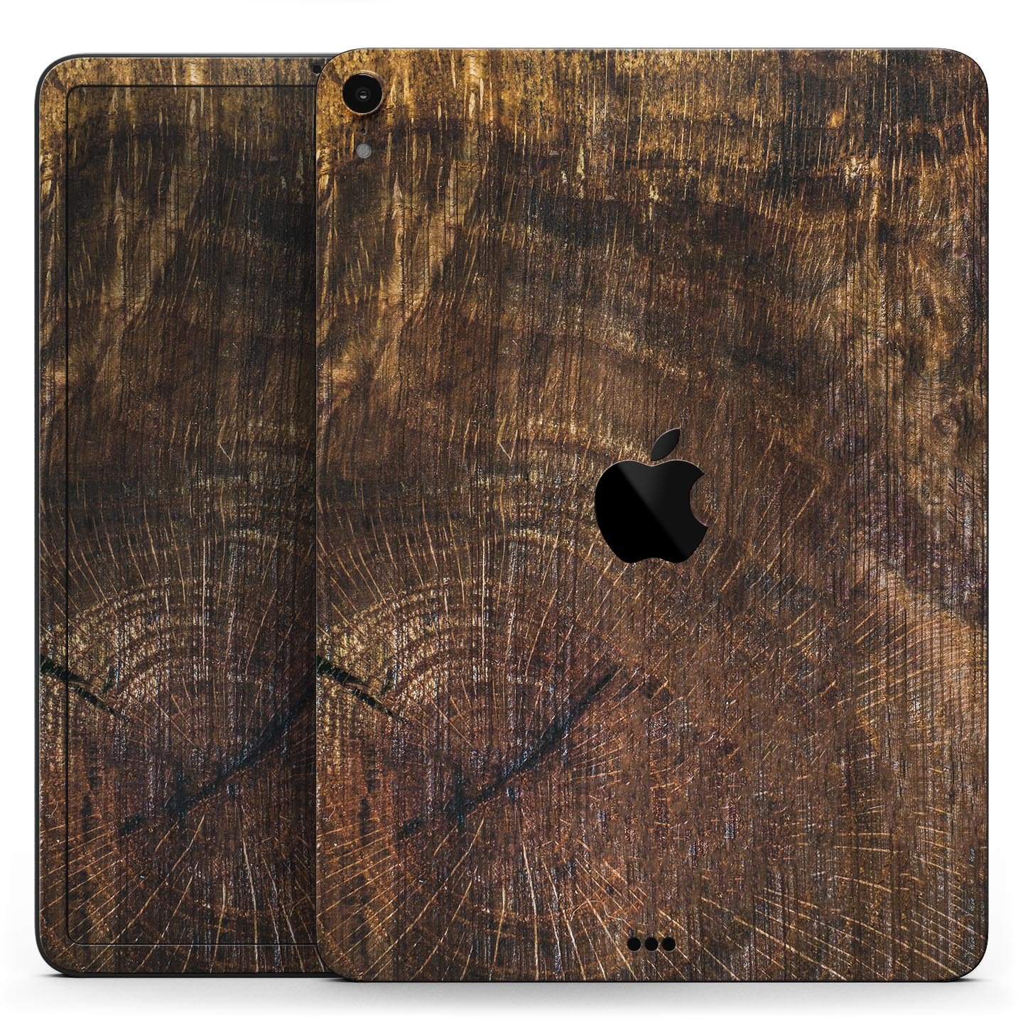 Raw Wood Planks V7 skin decal for Apple iPad Pro, showcasing a stylish wood design with a smooth finish.