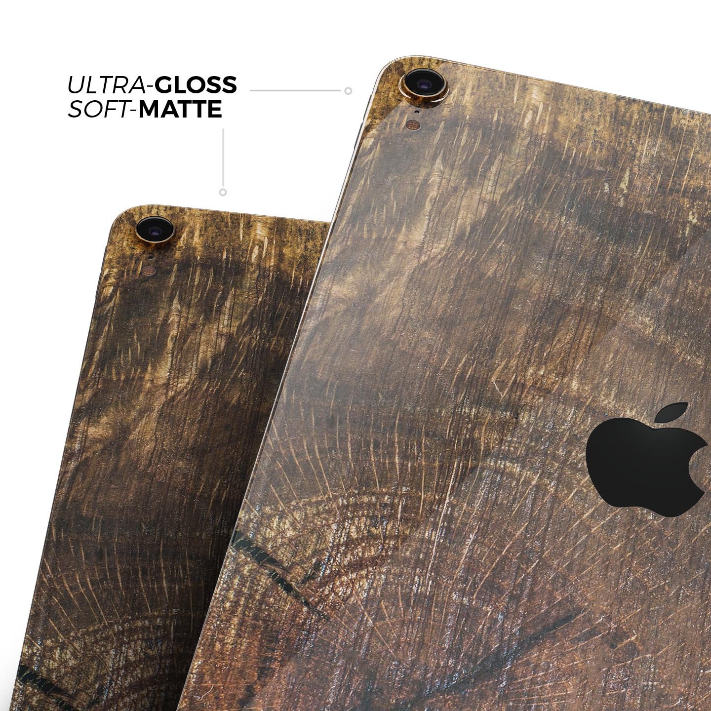 Raw Wood Planks V7 skin decal for Apple iPad Pro, showcasing a stylish wood design with a smooth finish.