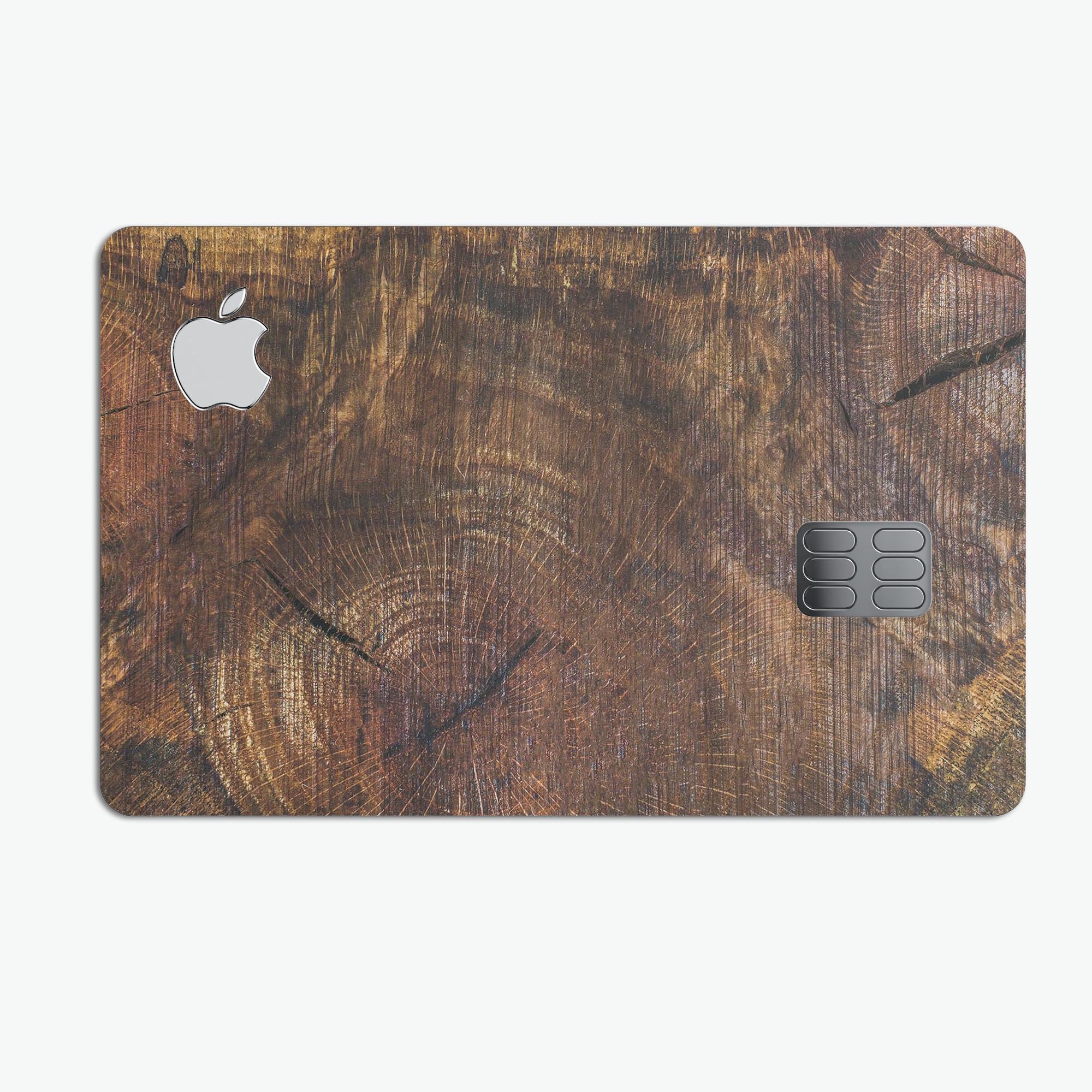 Raw Wood Planks V7 skin kit for Apple Card, showcasing premium vinyl design and finishes.