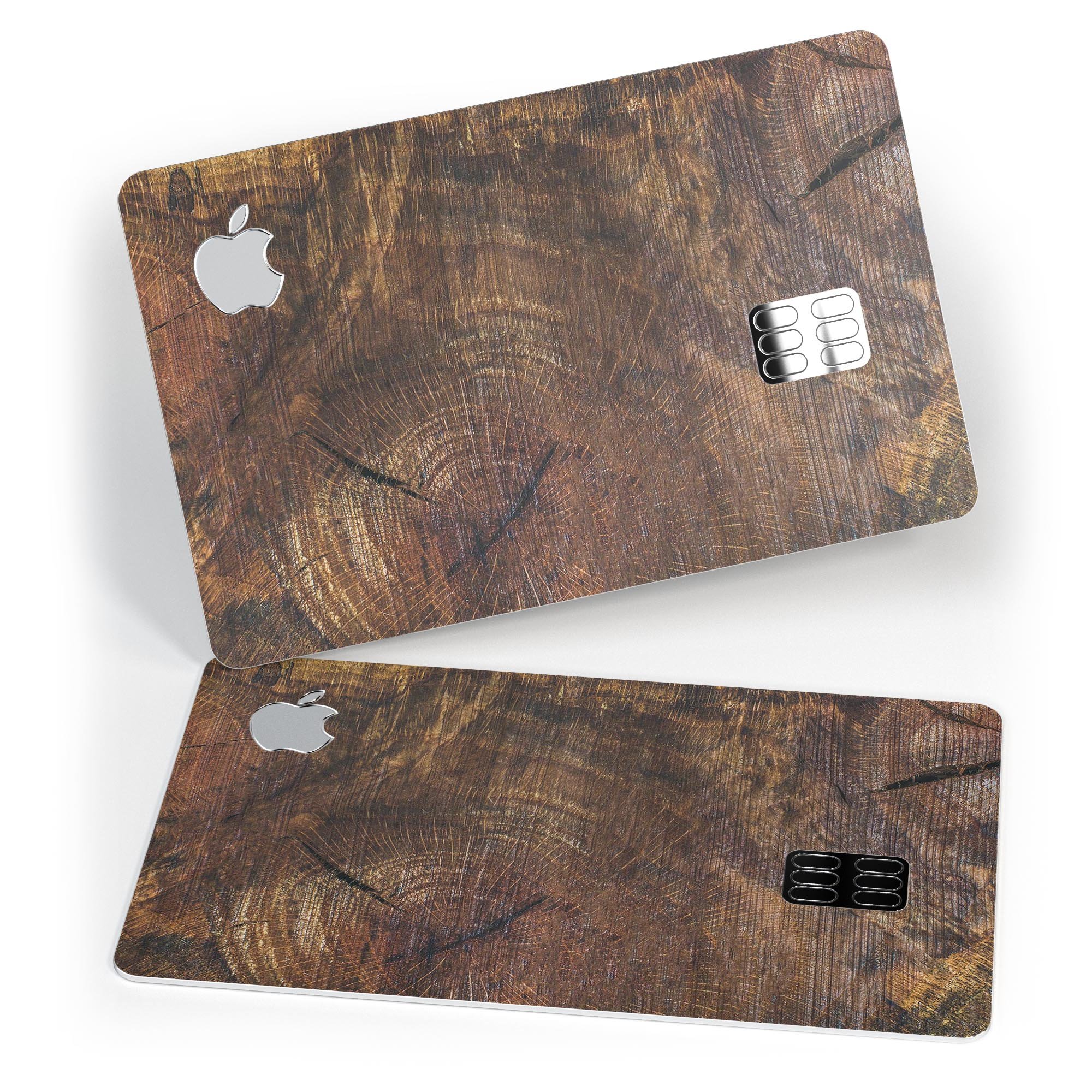 Raw Wood Planks V7 skin kit for Apple Card, showcasing premium vinyl design and finishes.