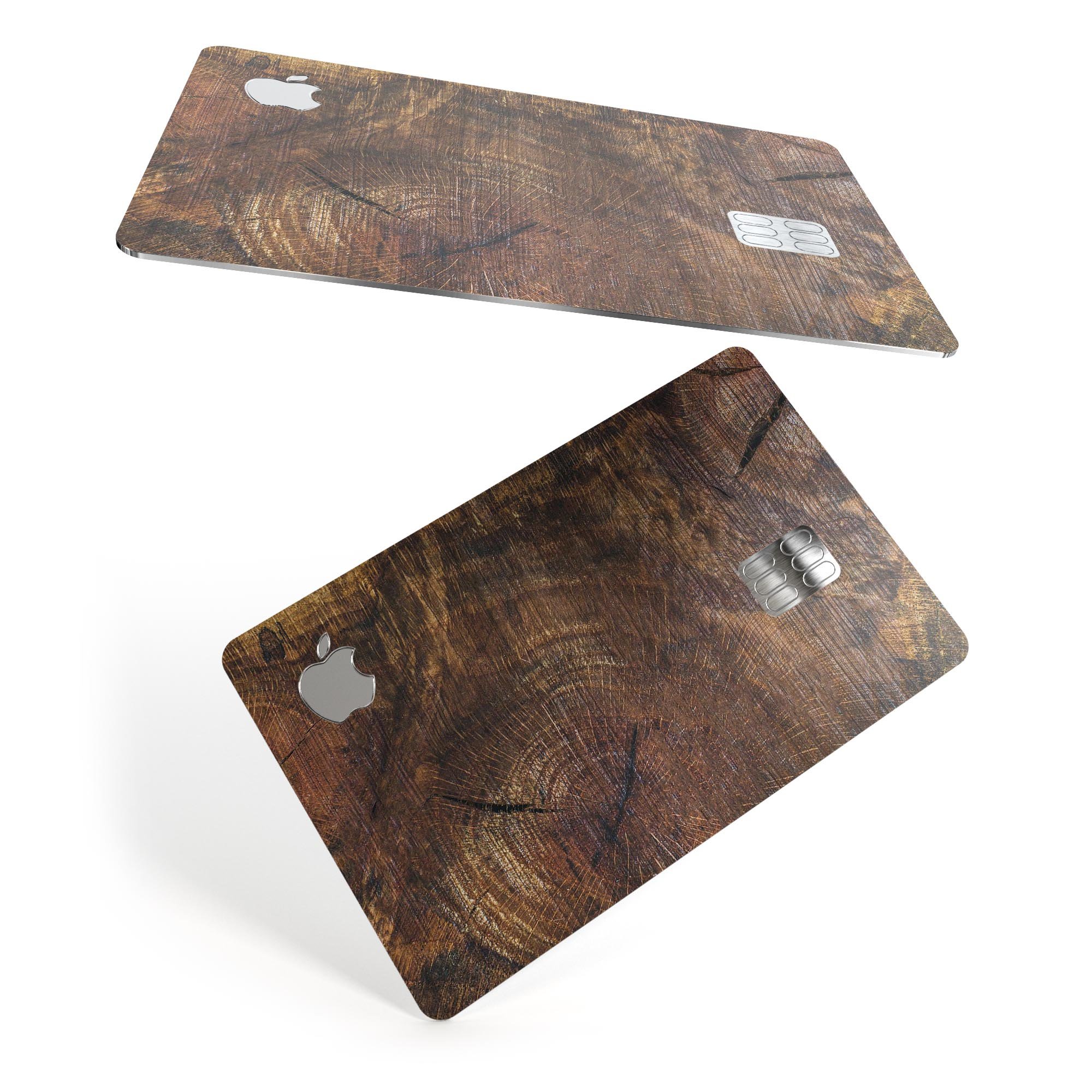 Raw Wood Planks V7 skin kit for Apple Card, showcasing premium vinyl design and finishes.