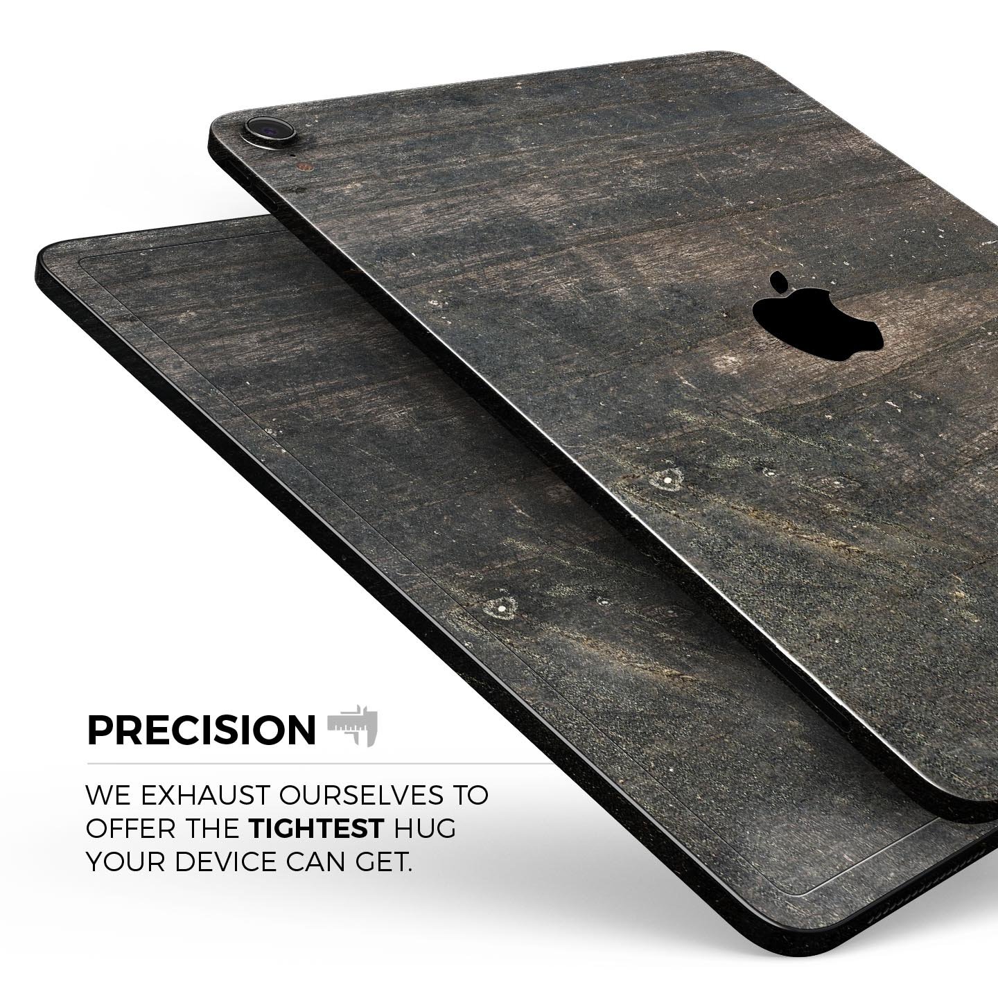 Raw Wood Planks V8 skin decal for Apple iPad Pro, showcasing a wood texture design for stylish protection.