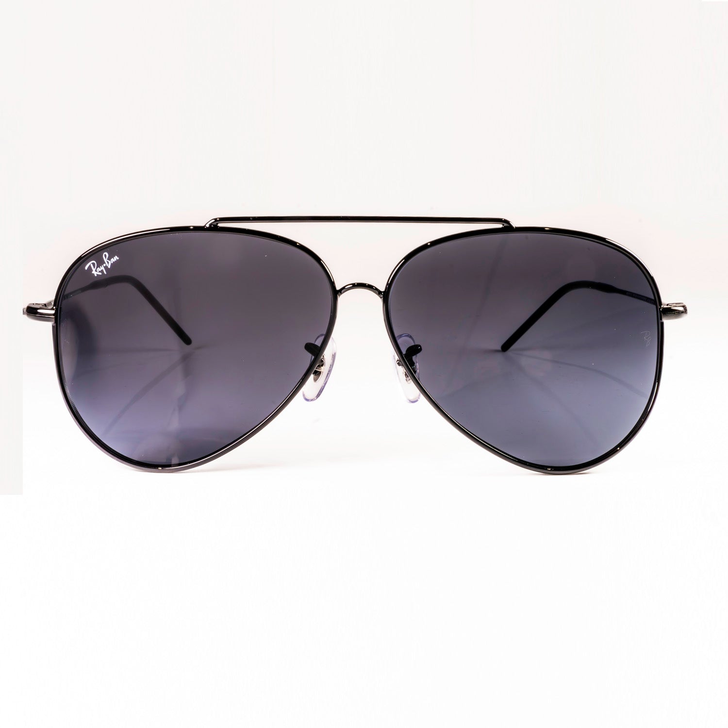 Ray-Ban RBR0101S Aviator Reverse sunglasses featuring a classic pilot shape with a sleek metal frame.