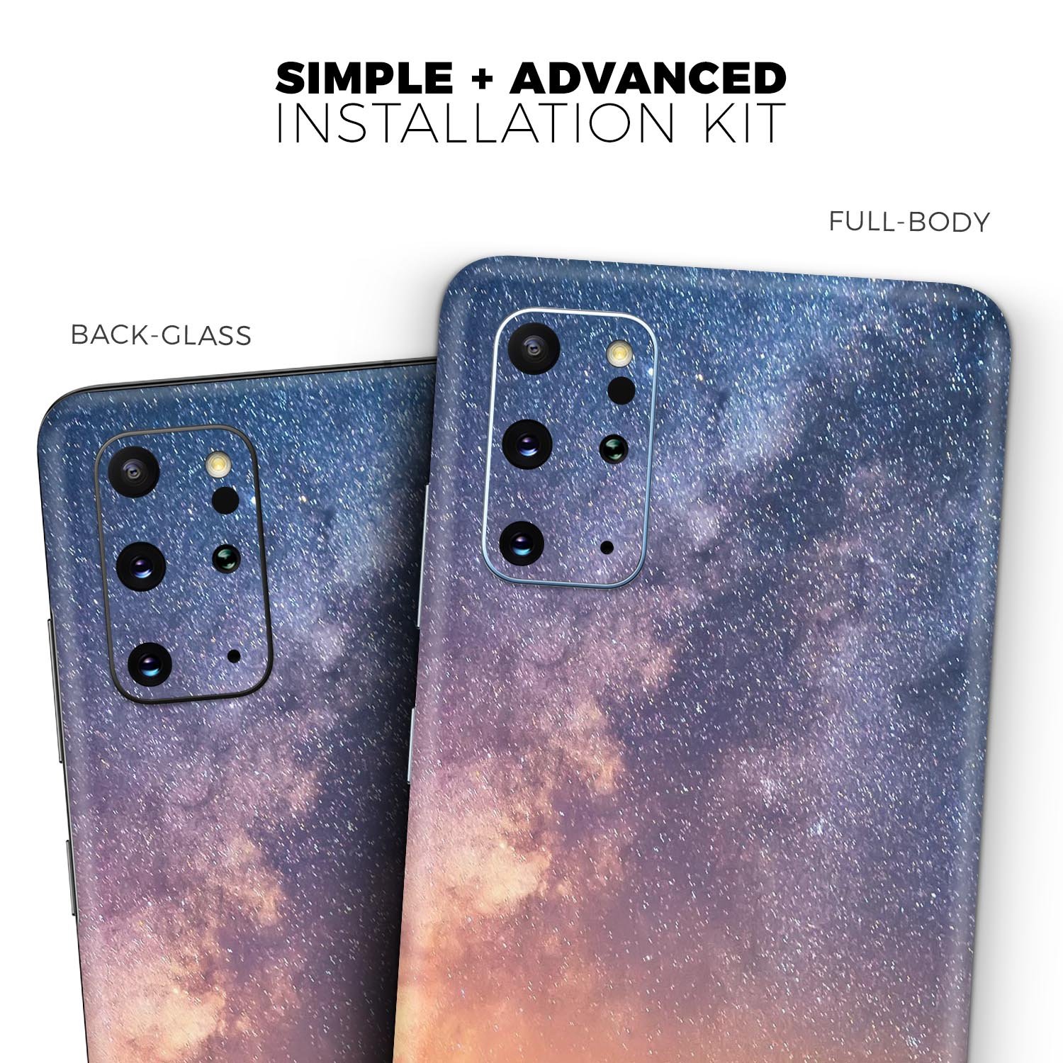 Reach for the Stars Skin-Kit for Samsung Galaxy S20, featuring a vibrant design and premium vinyl material for protection and style.