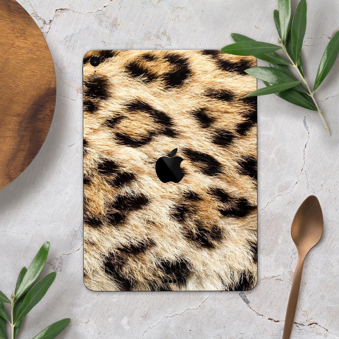 Real Cheetah Animal Print skin decal for Apple iPad, showcasing a vibrant cheetah pattern on a sleek surface.