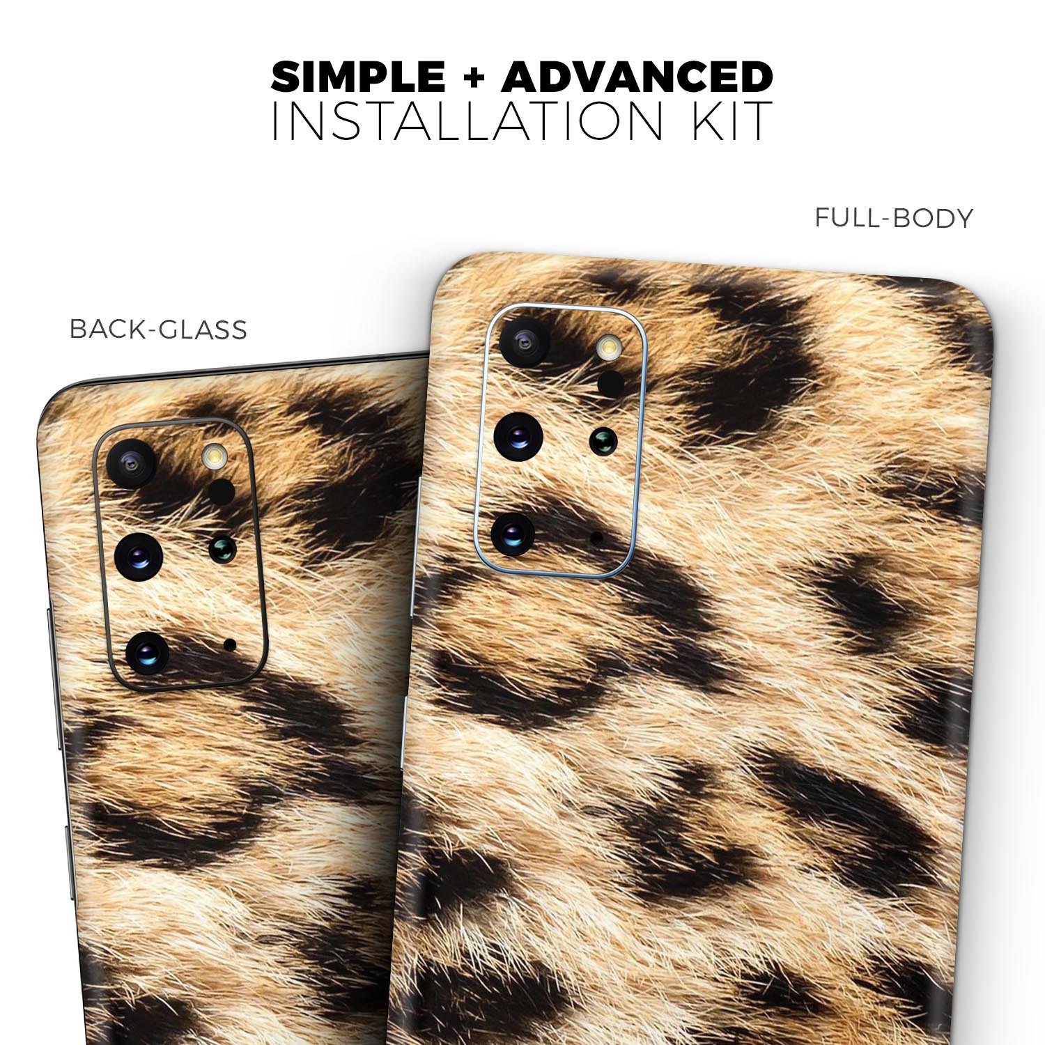 Real Cheetah Animal Print Skin-Kit for Samsung Galaxy S-Series, showcasing vibrant cheetah pattern on a sleek device.