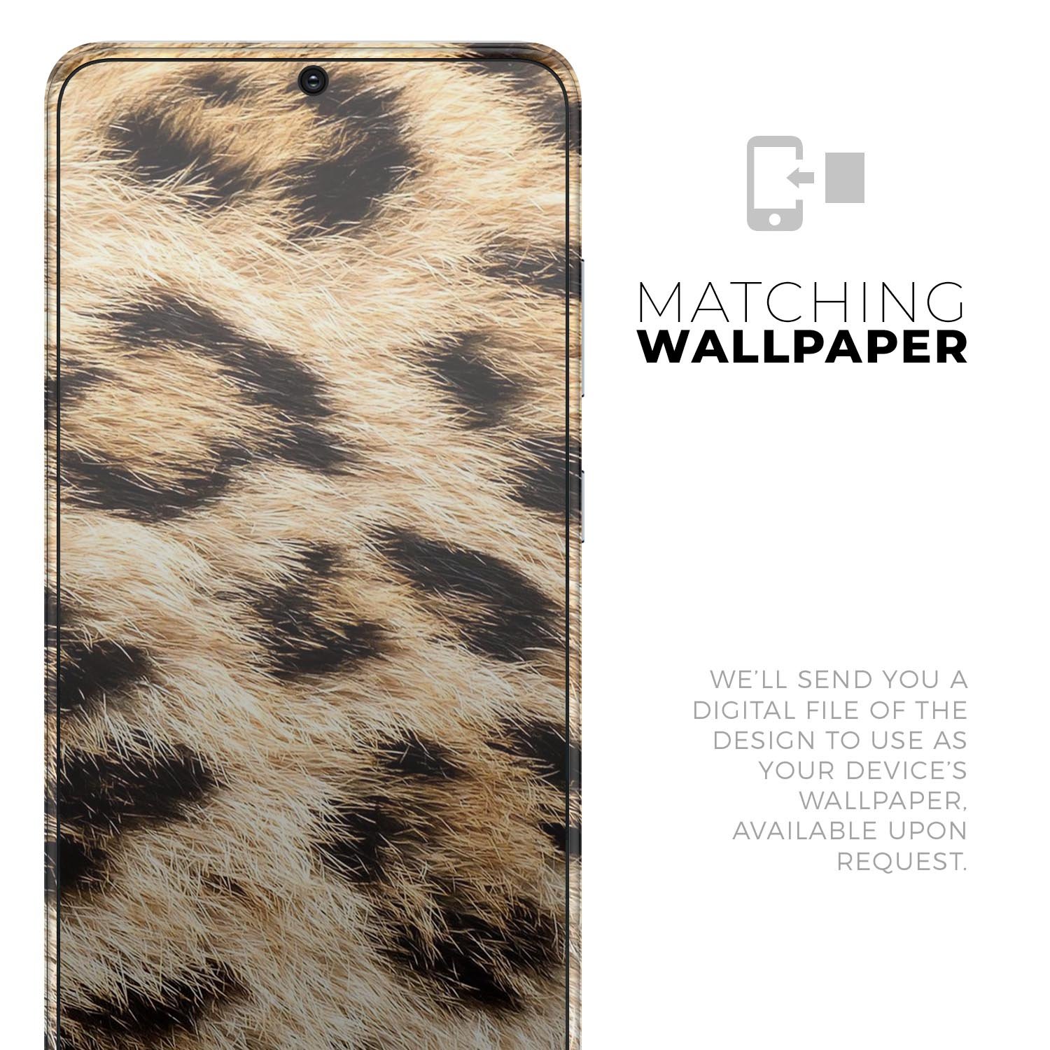 Real Cheetah Animal Print Skin-Kit for Samsung Galaxy S-Series, showcasing vibrant cheetah pattern on a sleek device.