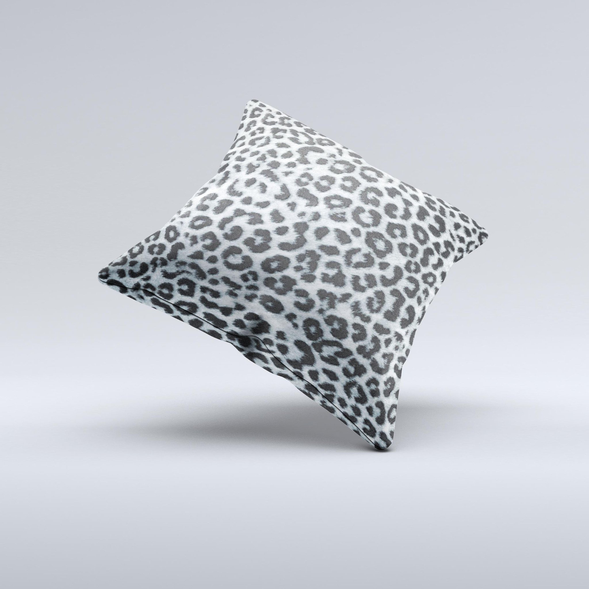 Real Leopard Animal Print Ink-Fuzed Decorative Throw Pillow showcasing a unique leopard pattern on a soft fabric, handcrafted in Virginia.