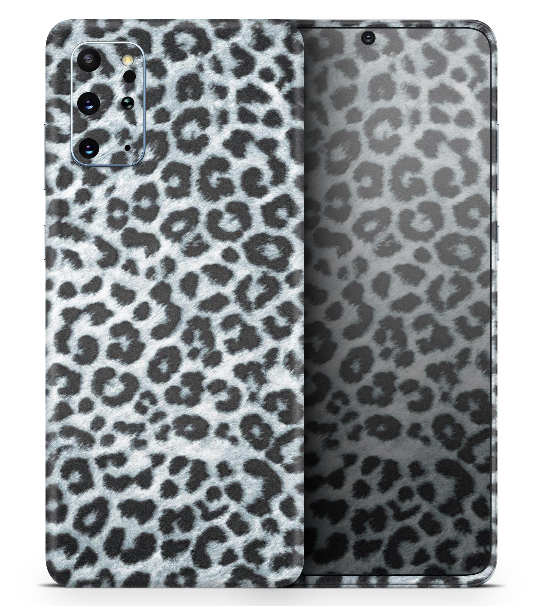 Real Leopard Animal Print Skin-Kit for Samsung Galaxy S-Series, showcasing a stylish design with a premium vinyl finish.