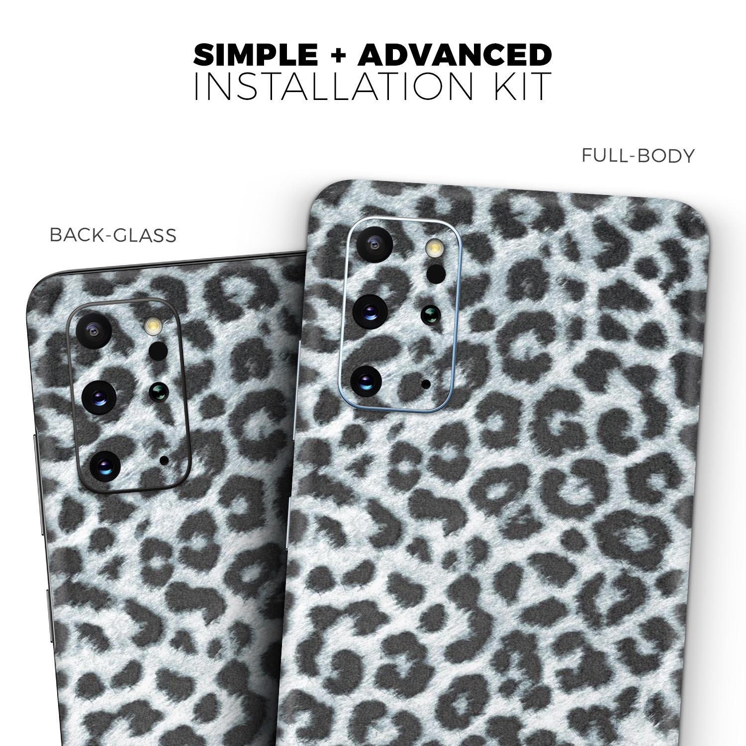 Real Leopard Animal Print Skin-Kit for Samsung Galaxy S-Series, showcasing a stylish design with a premium vinyl finish.