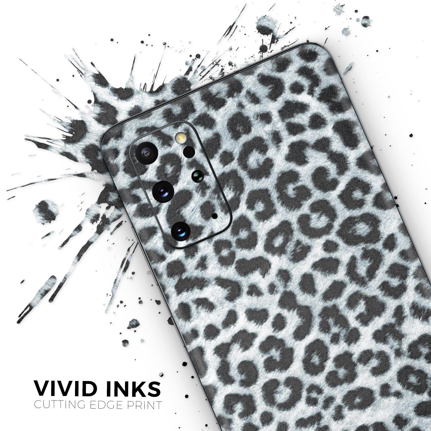 Real Leopard Animal Print Skin-Kit for Samsung Galaxy S-Series, showcasing a stylish design with a premium vinyl finish.